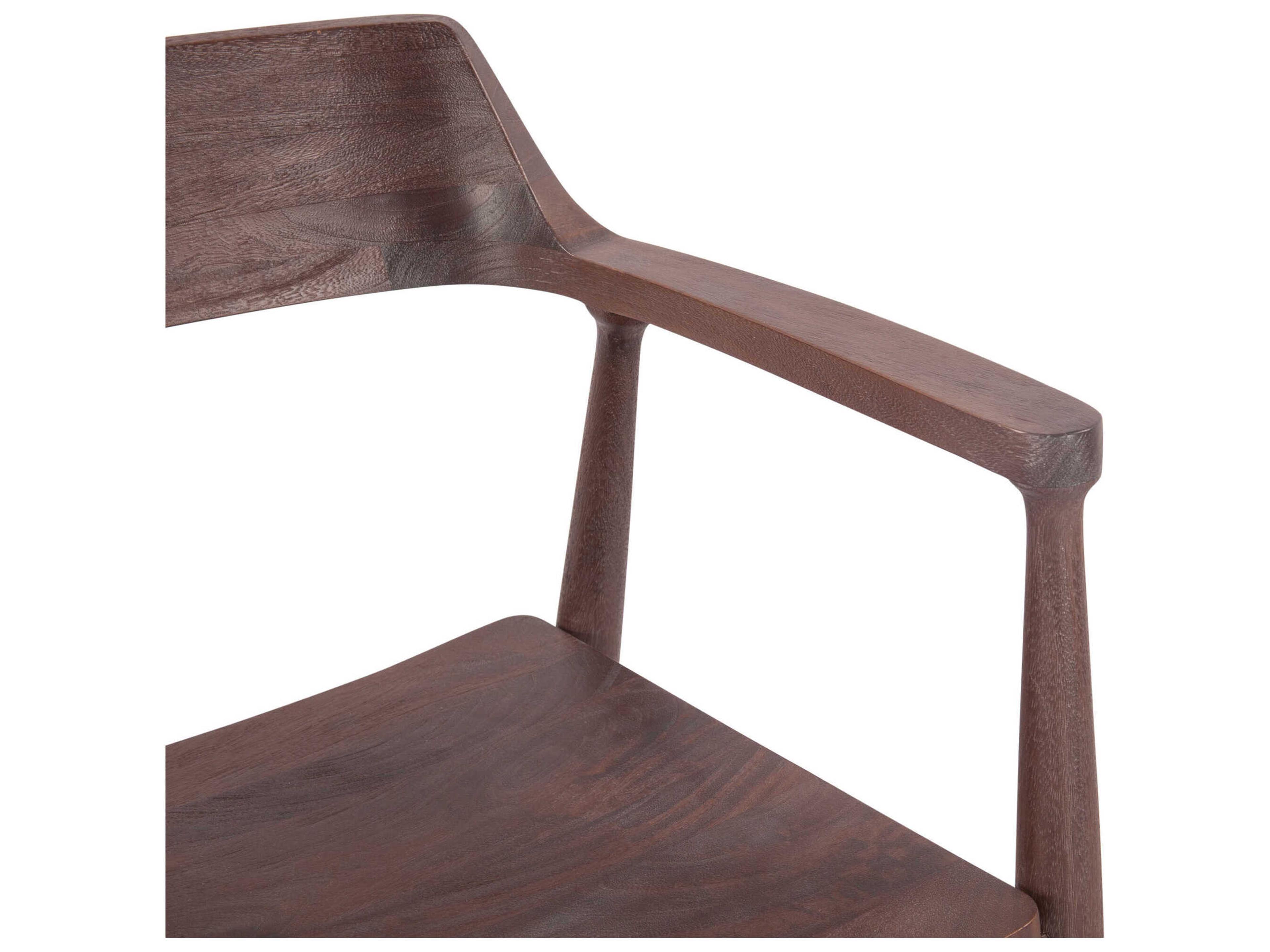 World Interiors Oxford Mango Wood Brown Arm Dining Chair