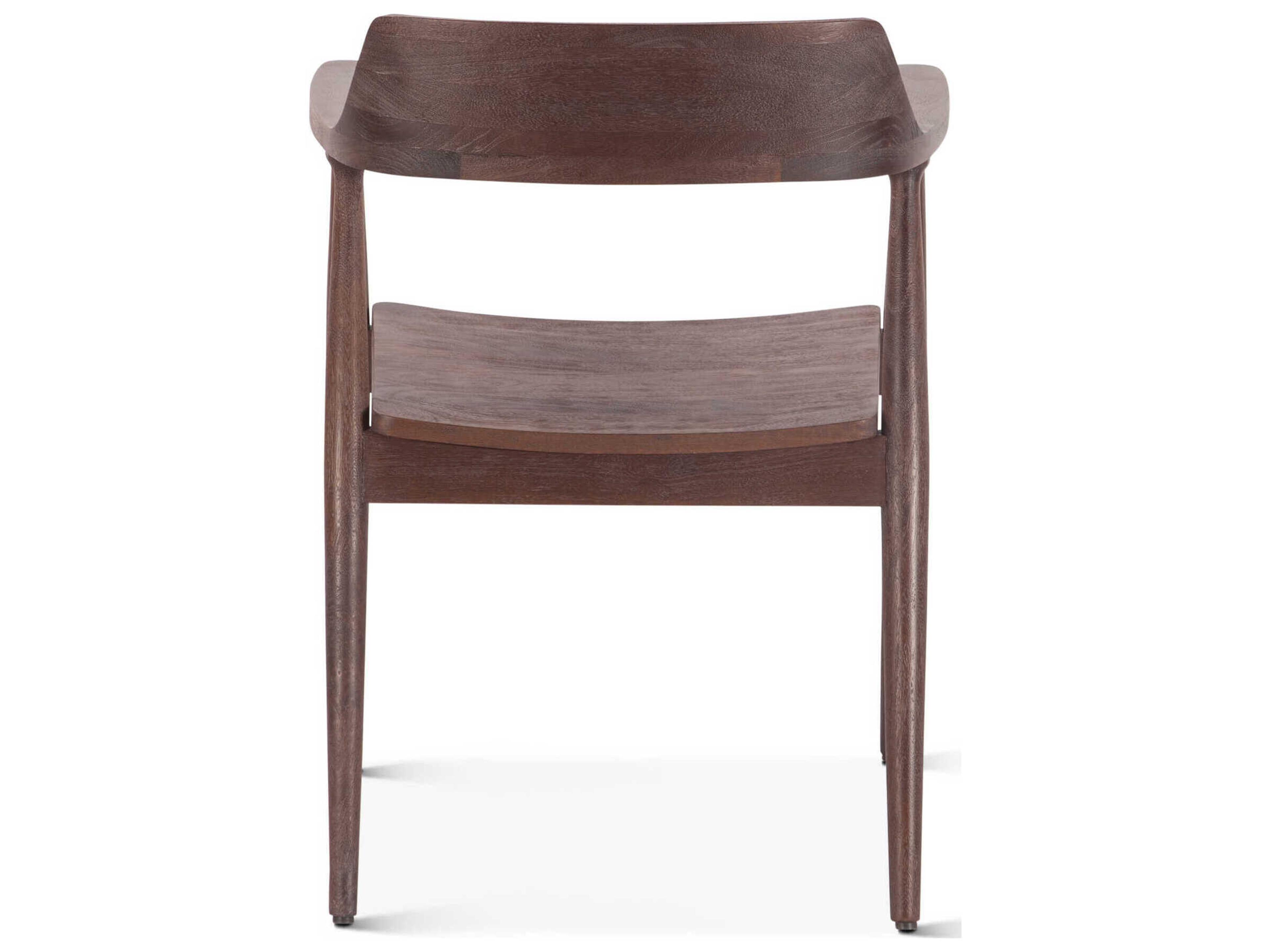 World Interiors Oxford Mango Wood Brown Arm Dining Chair