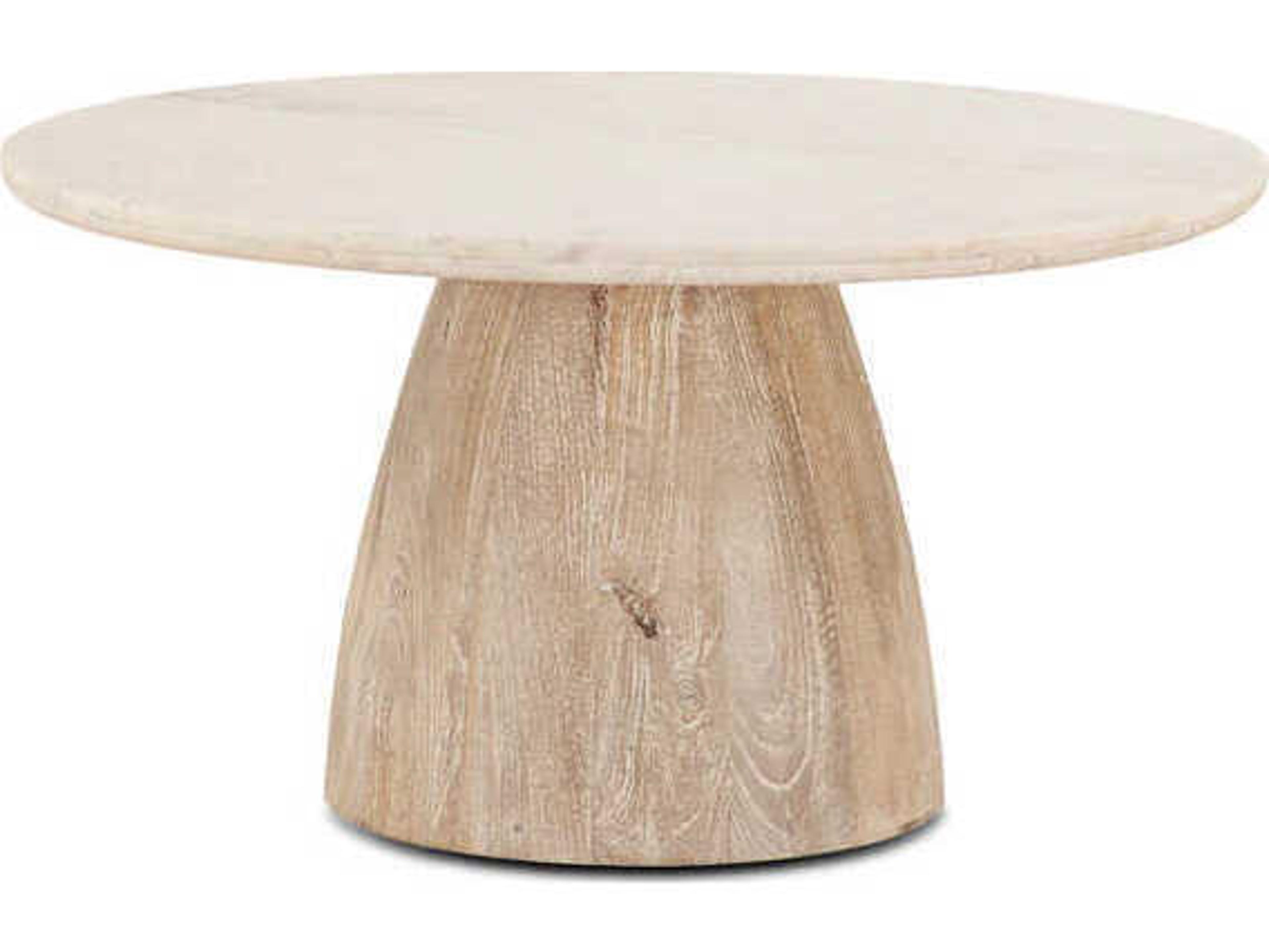 Palm Desert Round Marble White Coffee Table