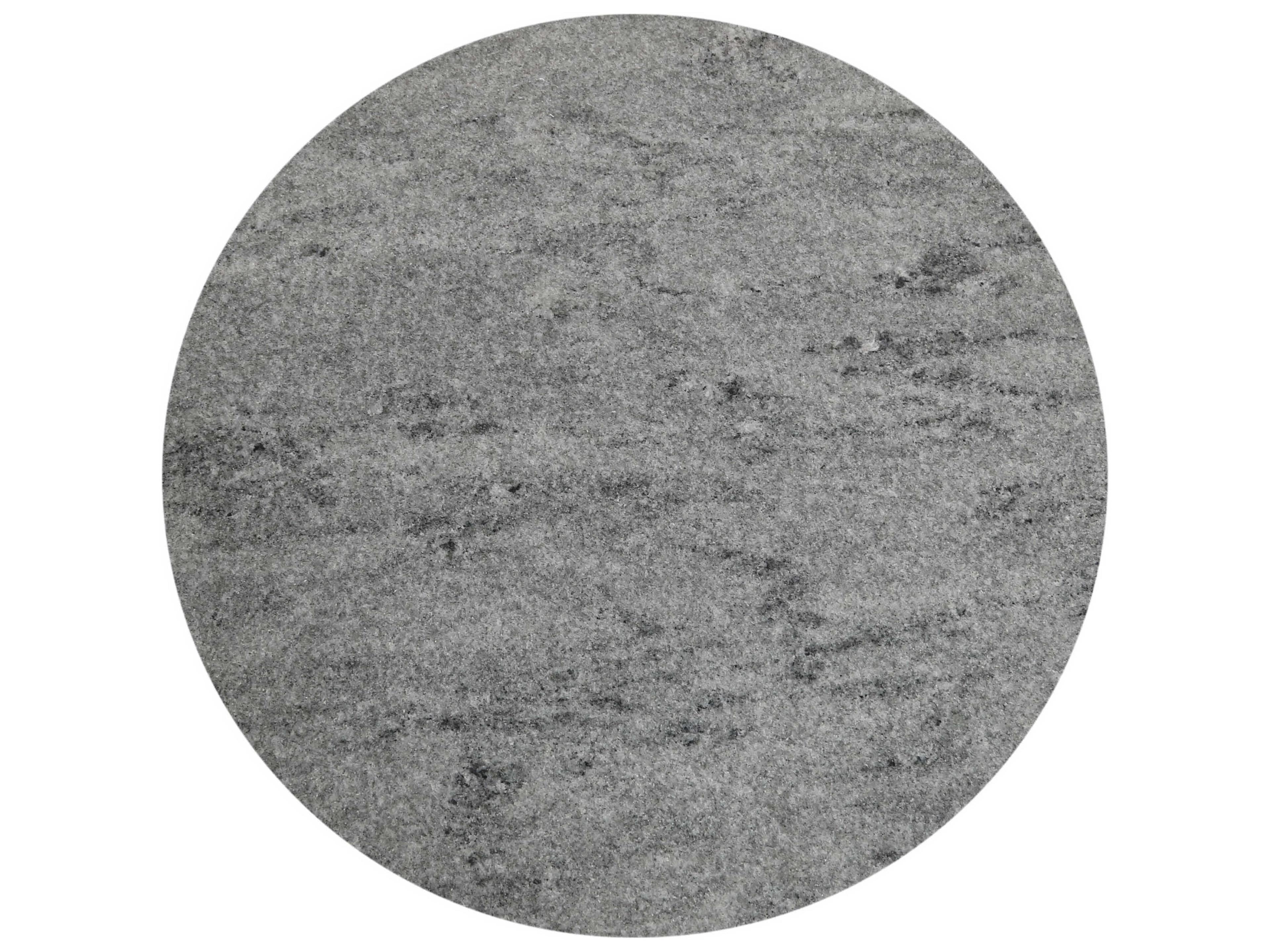 World Interiors Palm Desert Round Marble Walnut End Table