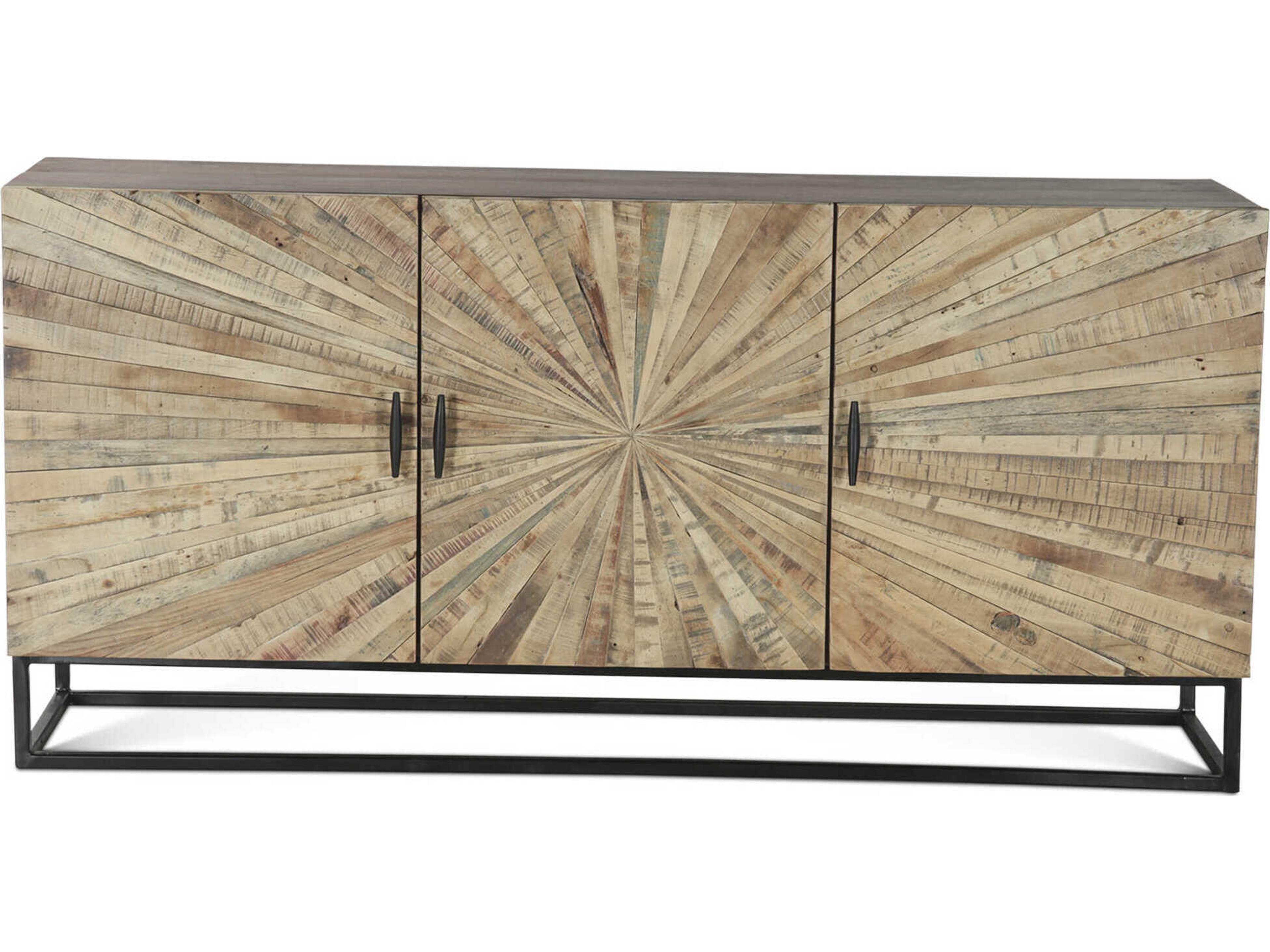 Palm Desert Sunburst 63" Hardwood Natural Sideboard