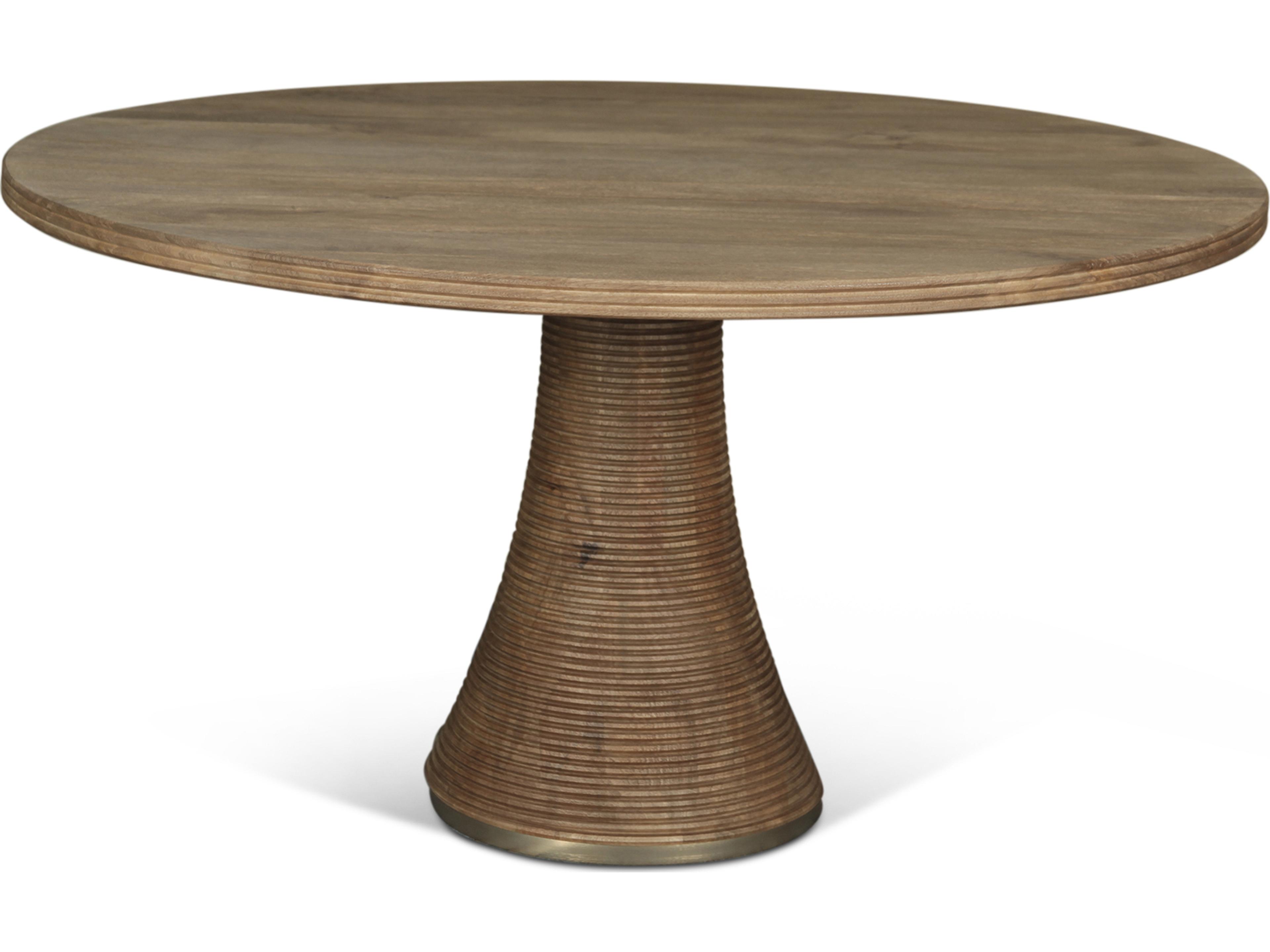 Provence Round Wood Natural Dining Table
