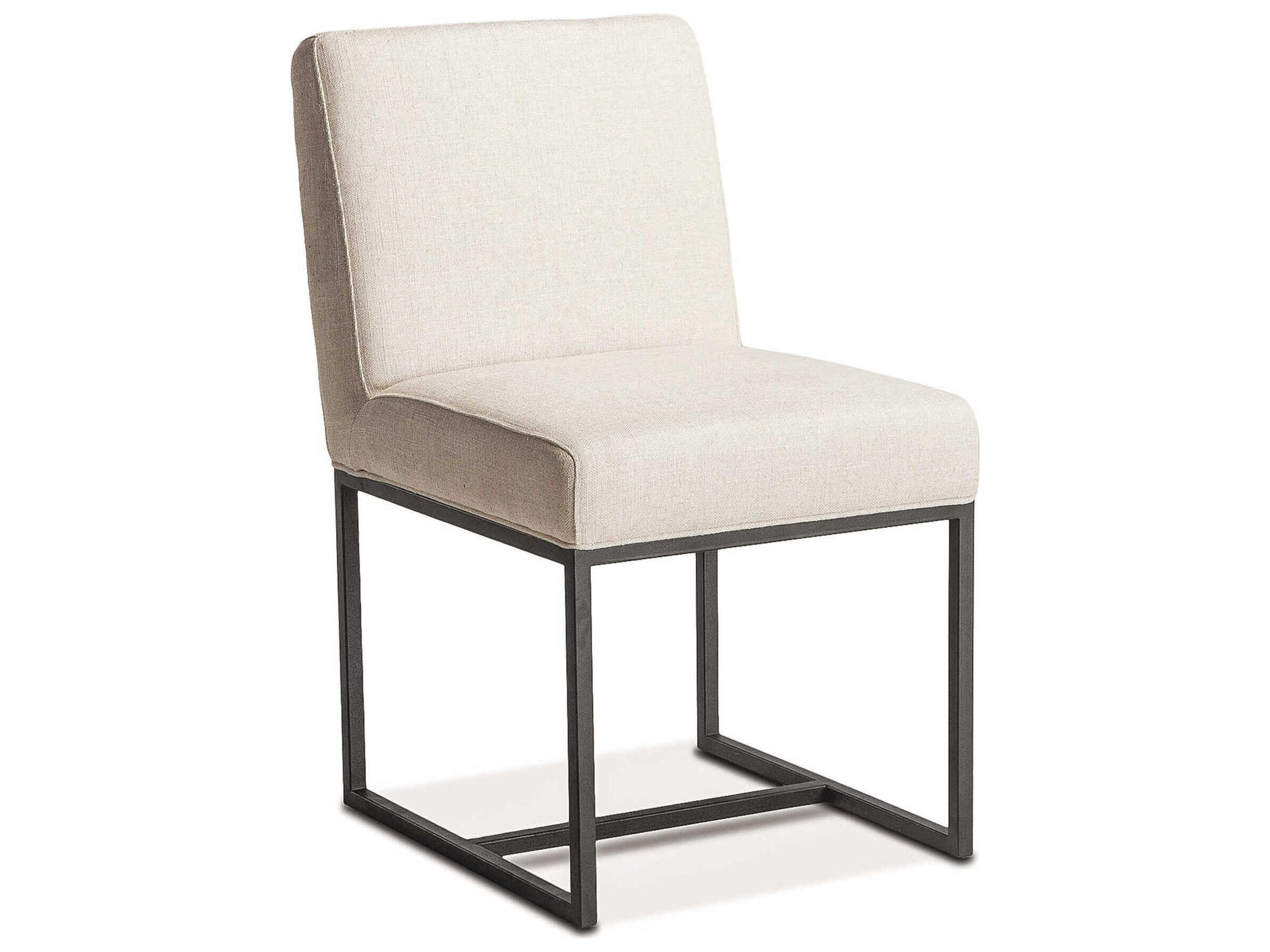 Rebel Birch Wood White Upholstered Armless Dining Chair