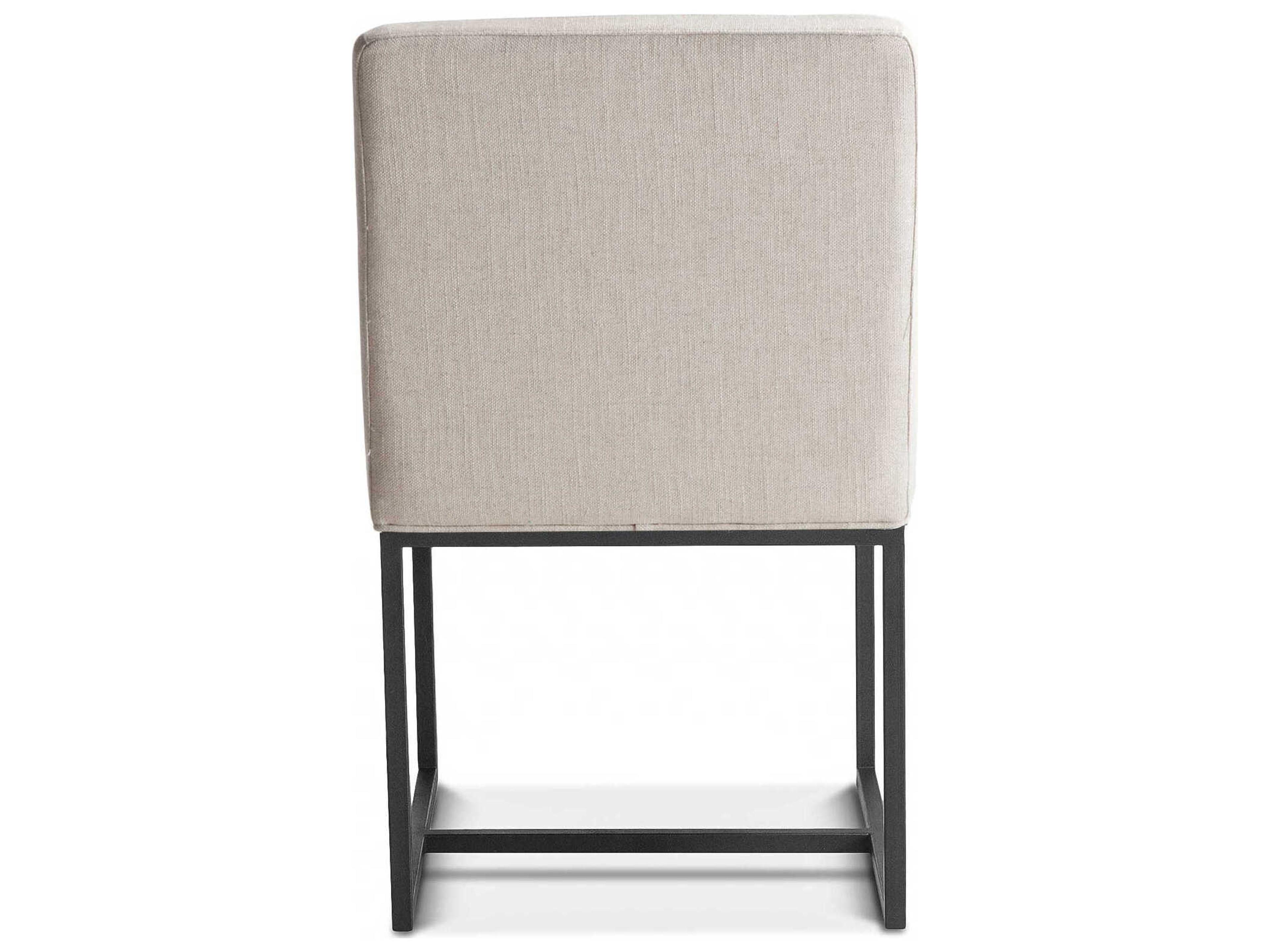 World Interiors Rebel Birch Wood White Upholstered Armless Dining Chair