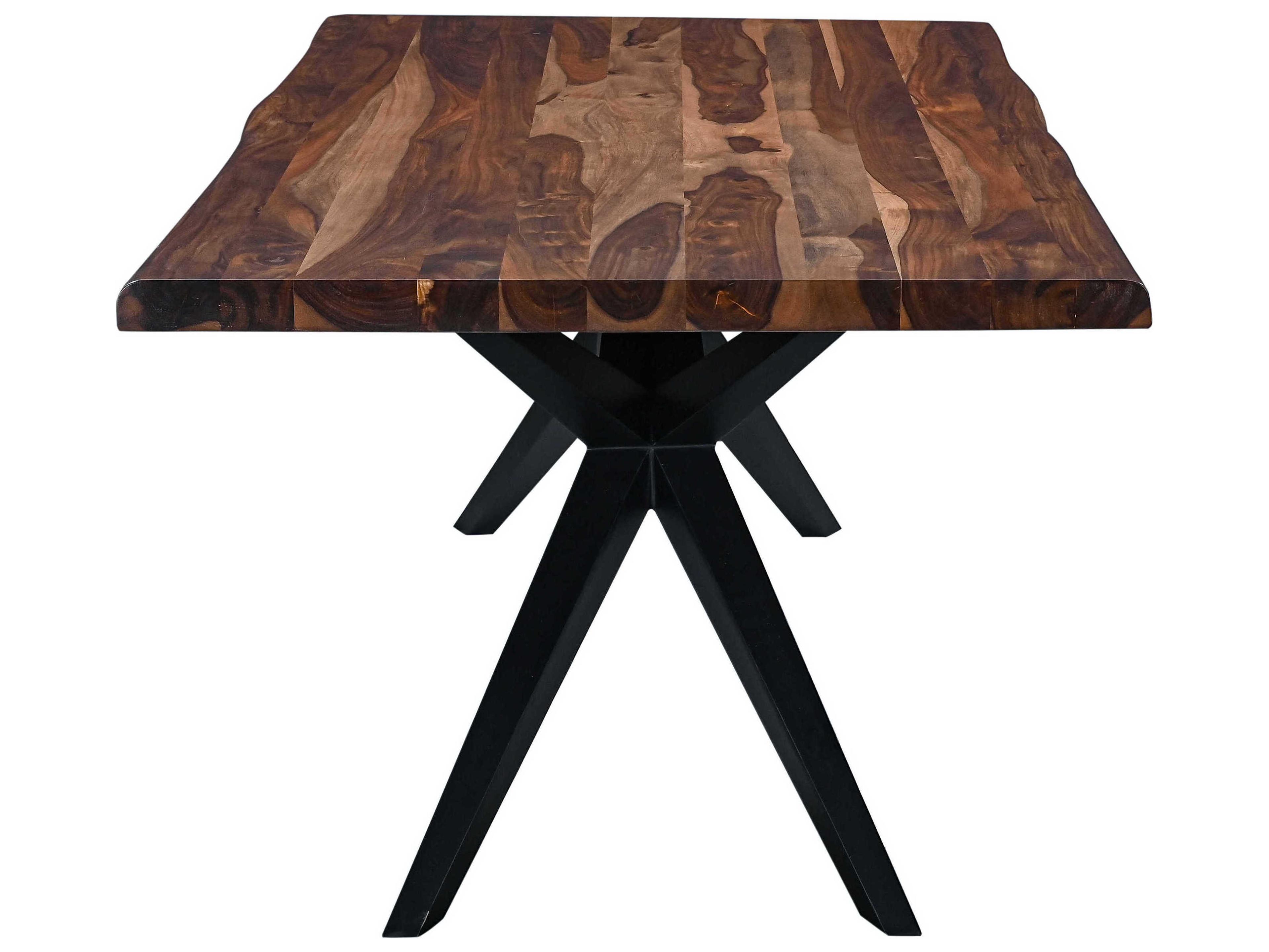 World Interiors Rosewood Rectangular Wood Natural Sheesham Dining Table
