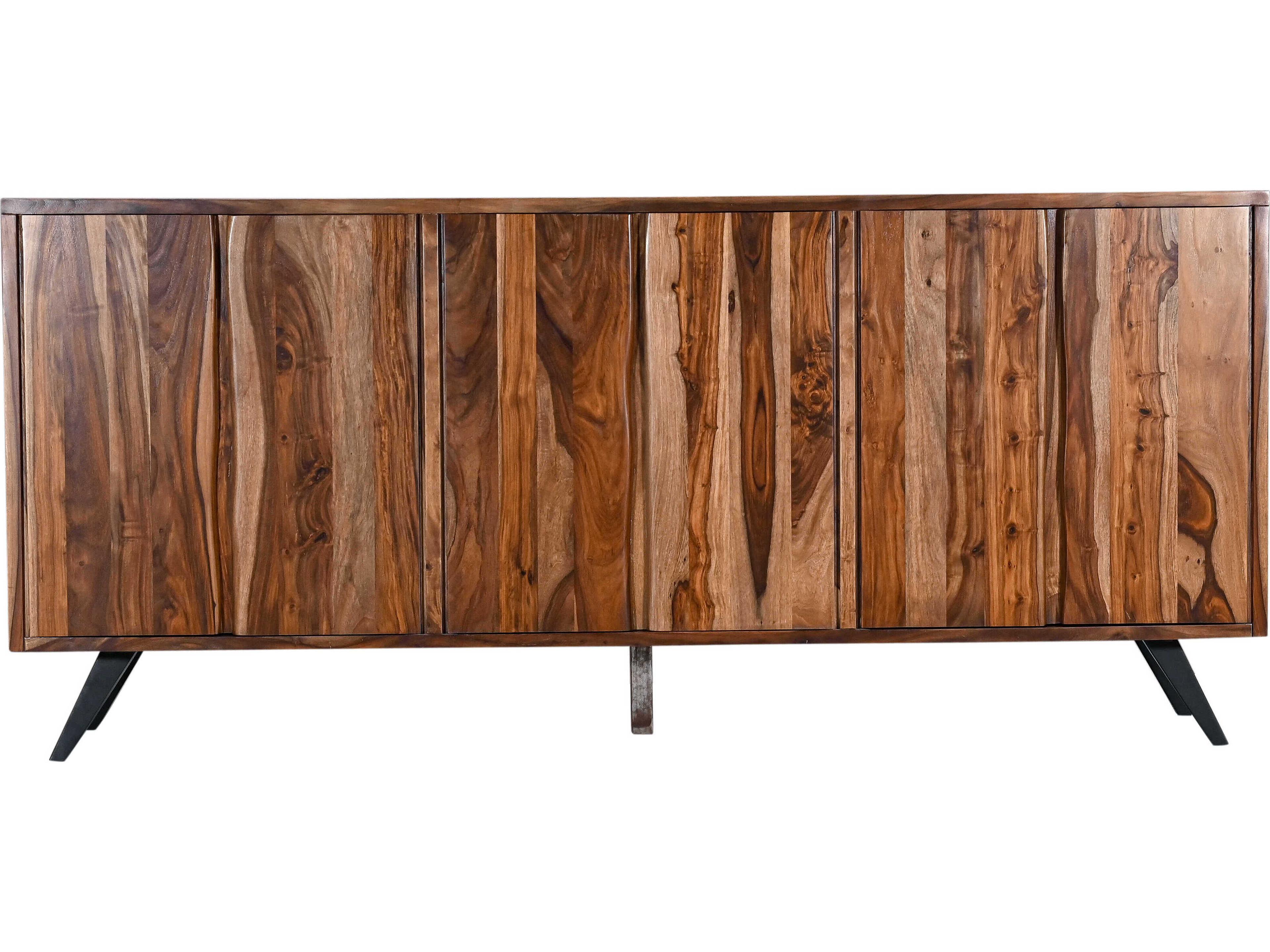 World Interiors Rosewood 90" Solid Wood Natural Sheesham Sideboard