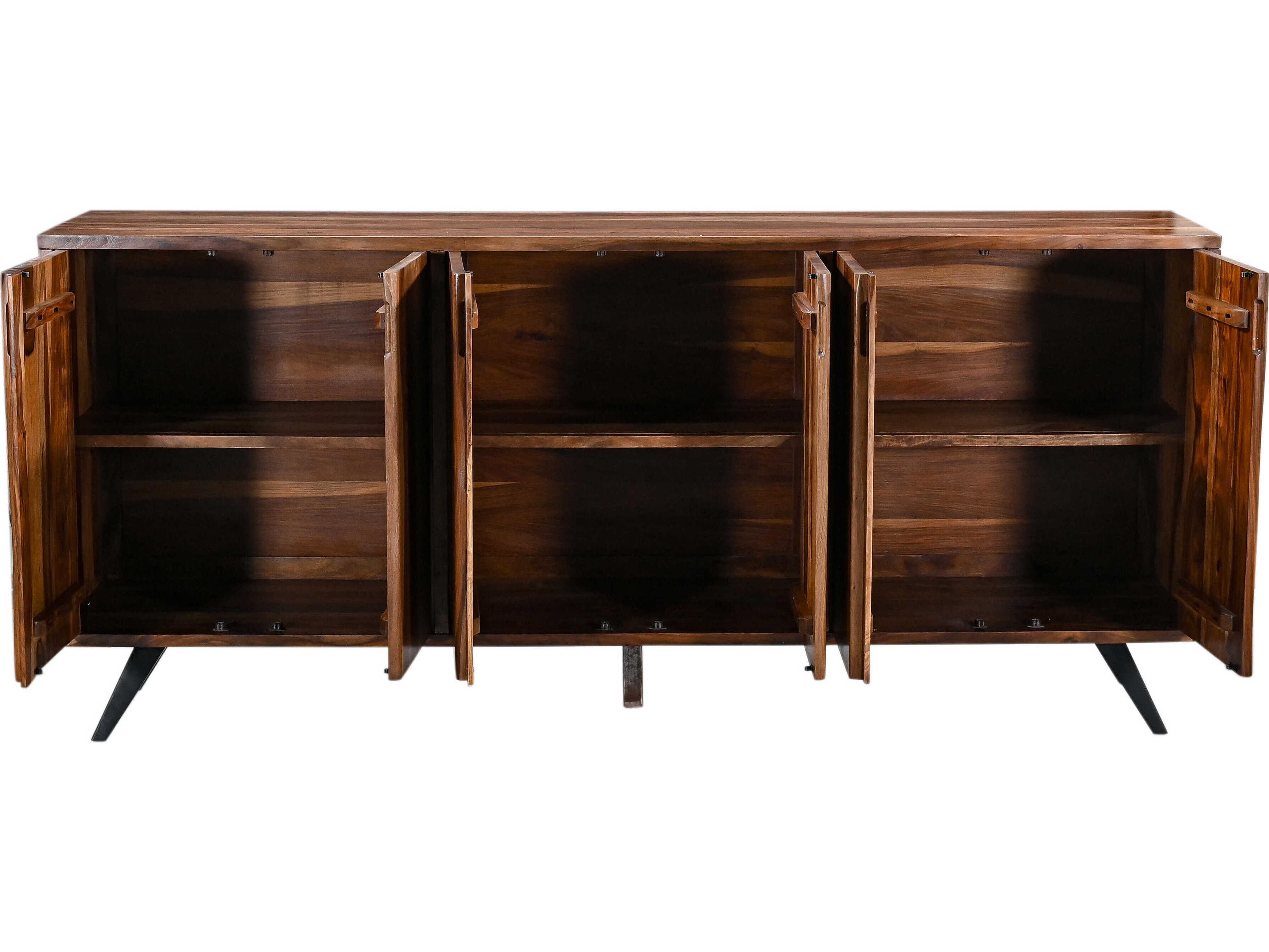 World Interiors Rosewood 90" Solid Wood Natural Sheesham Sideboard