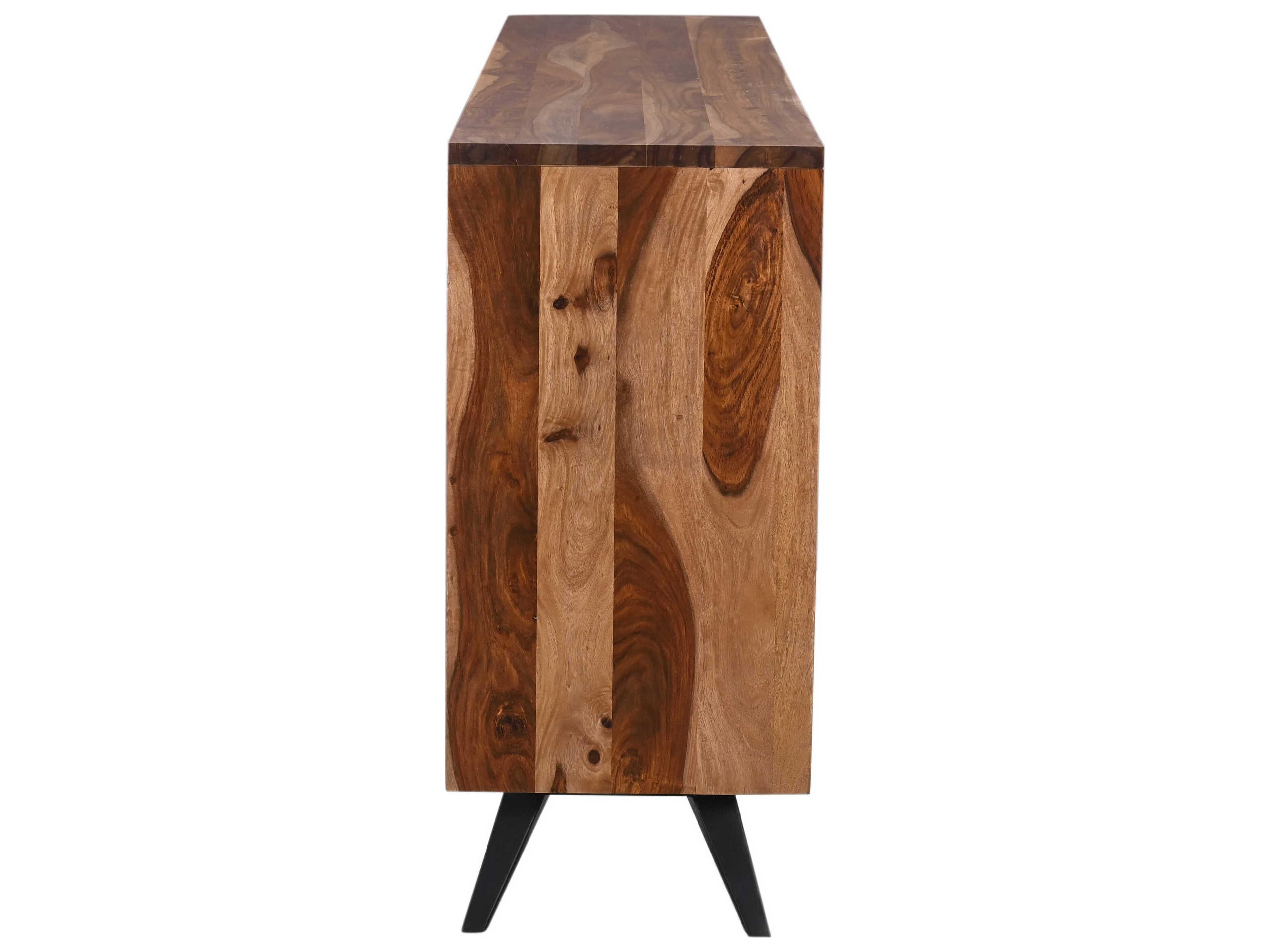 World Interiors Rosewood 90" Solid Wood Natural Sheesham Sideboard