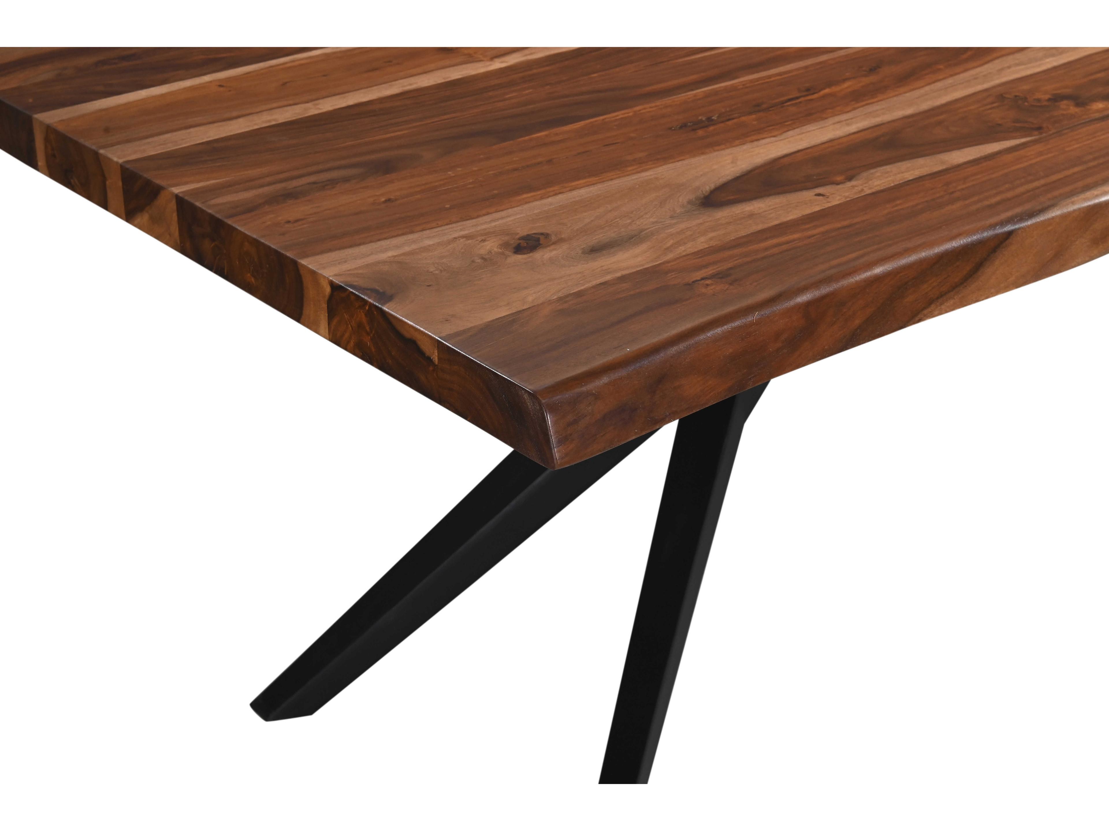 World Interiors Rosewood Rectangular Wood Natural Sheesham Dining Table