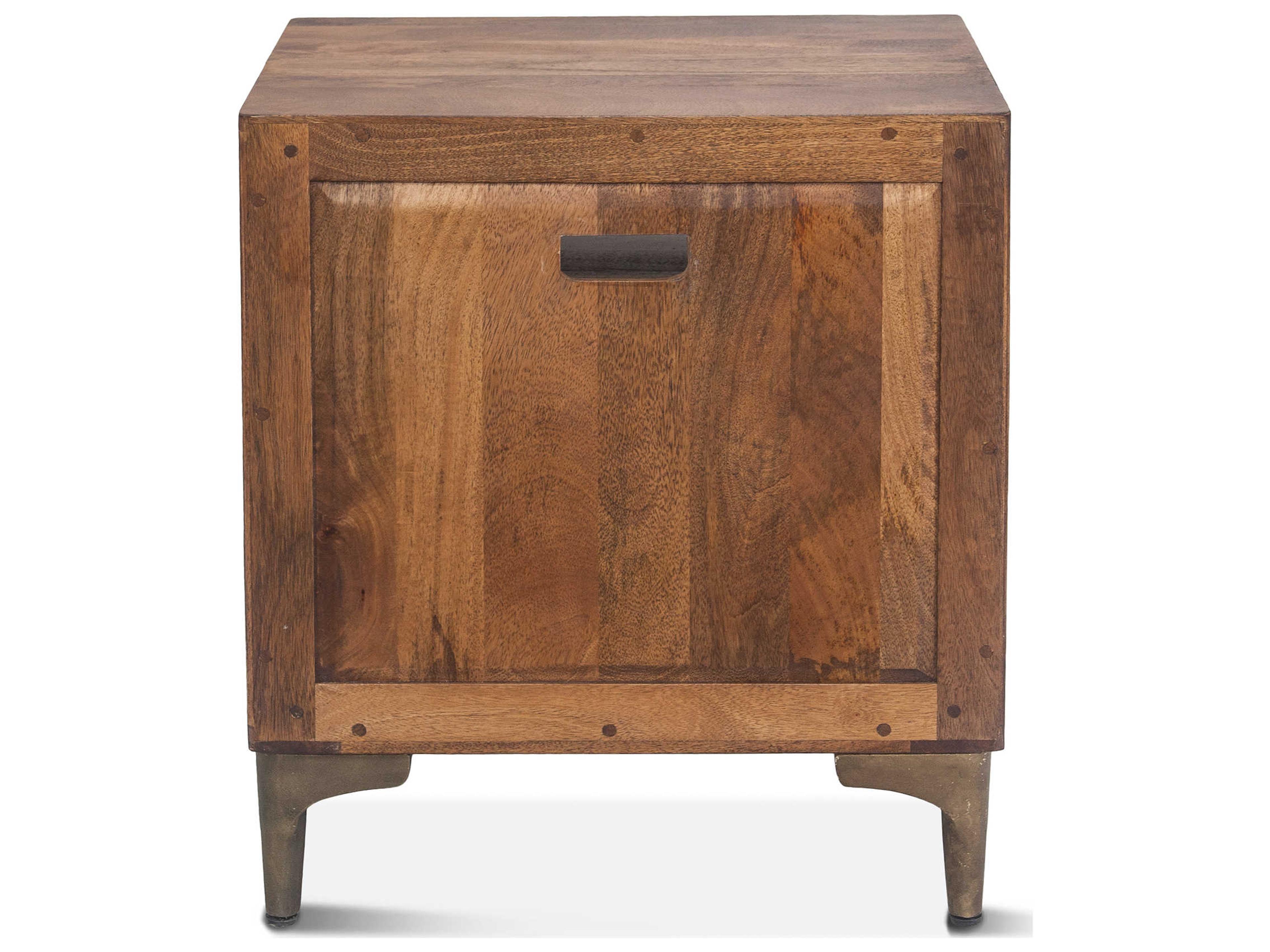World Interiors Vallarta 2-Drawers Brown Mango Wood Chest Nightstand