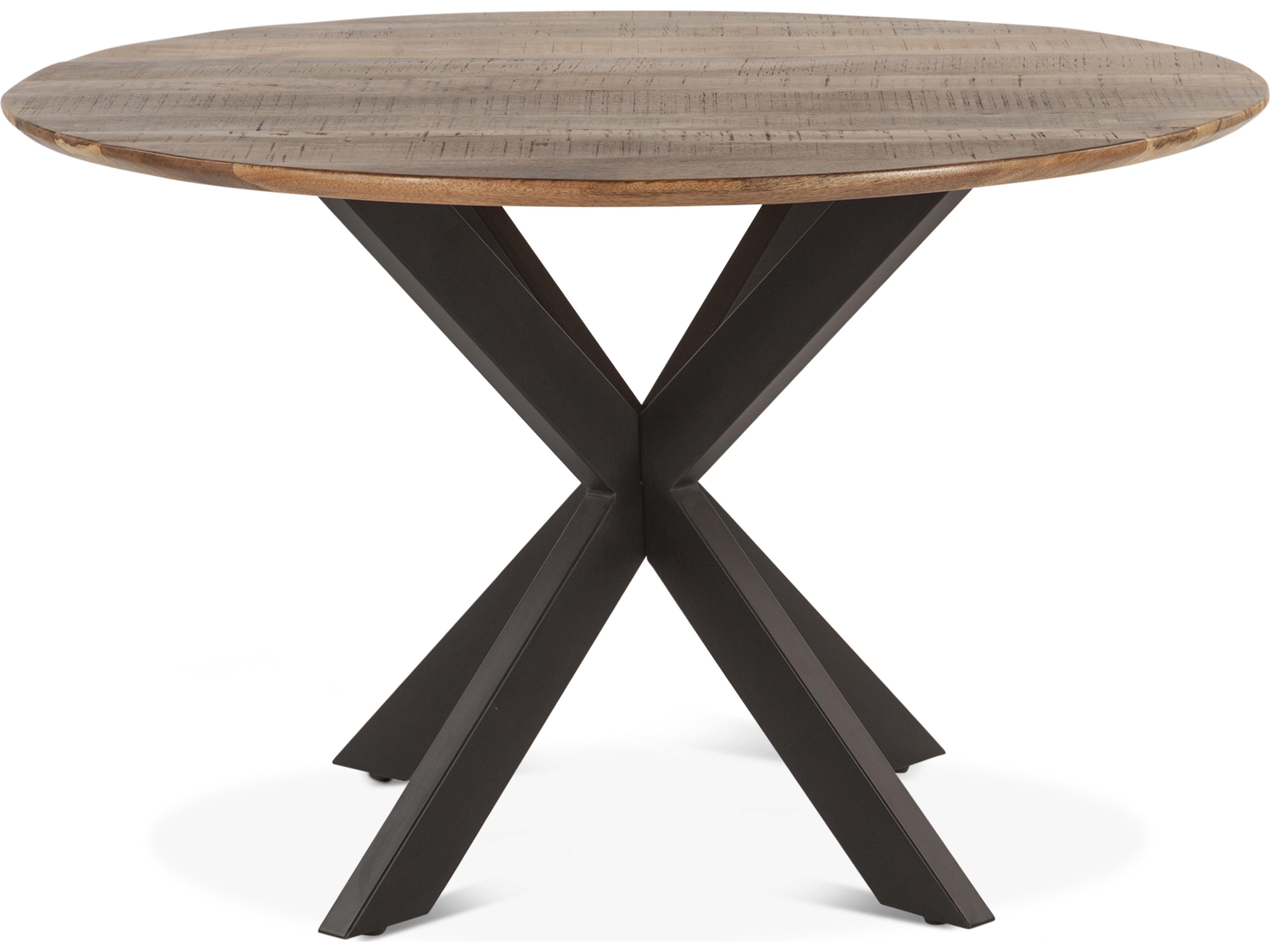 Santa Margherita Round Wood Matte Black Dining Table