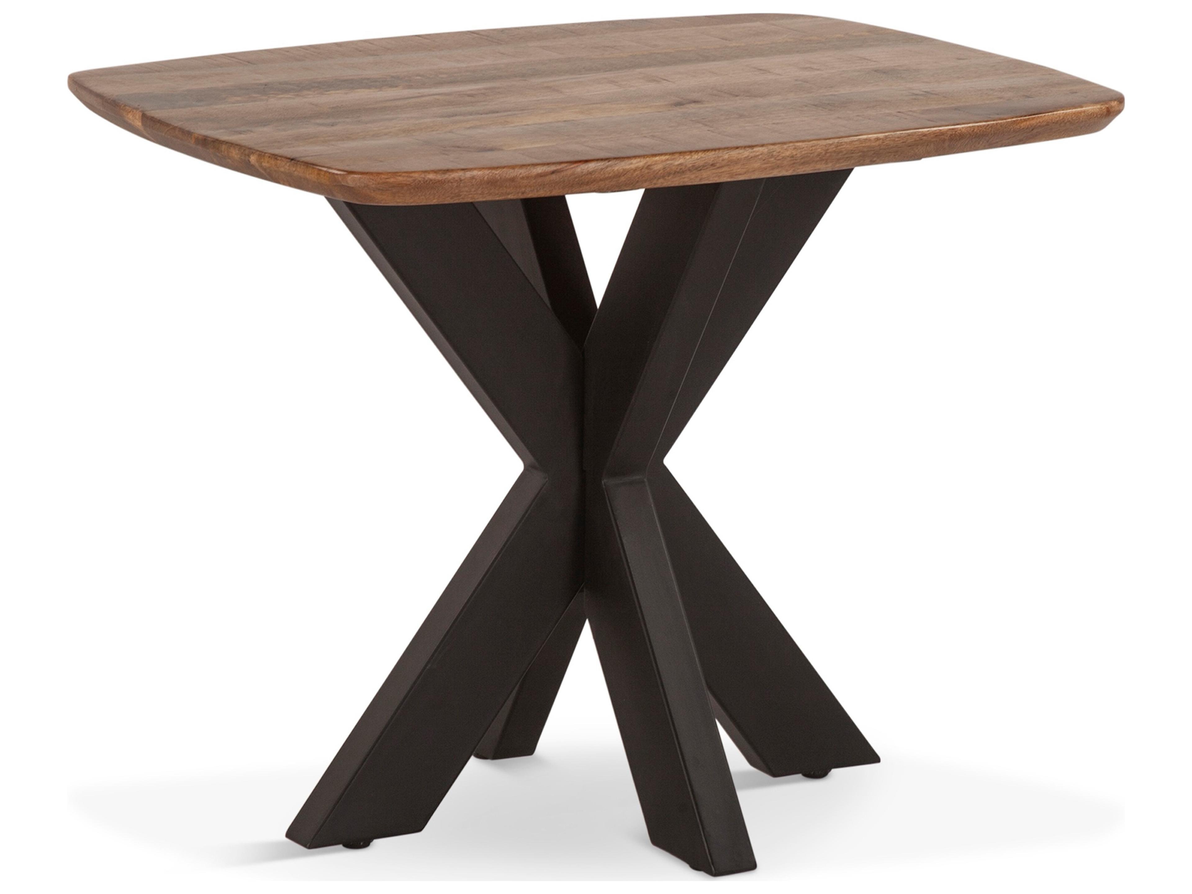 Santa Margherita Rectangular Wood Matte Black End Table