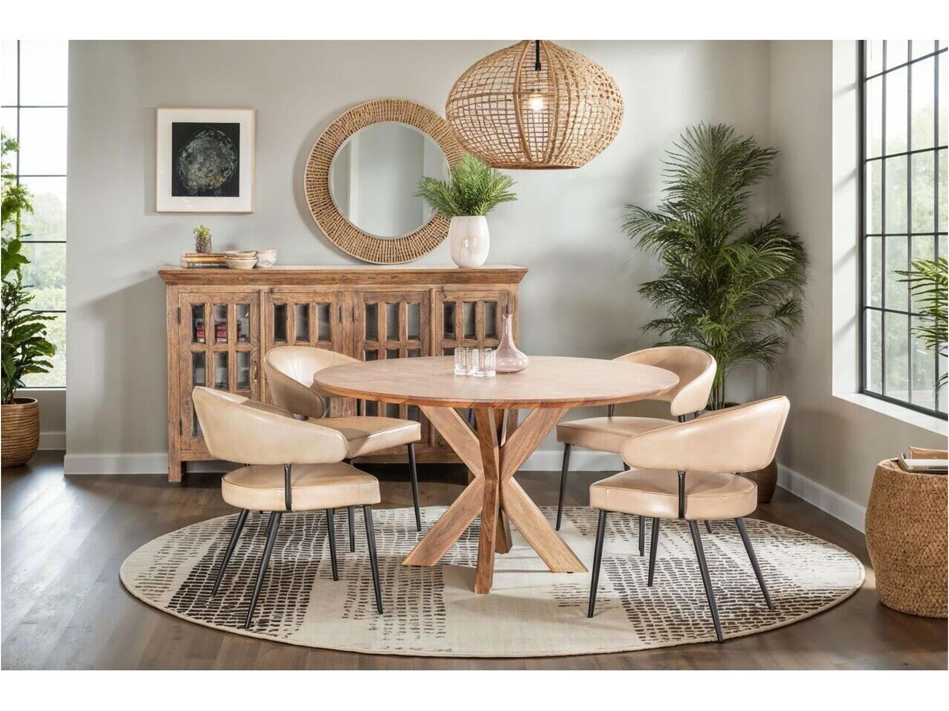 World Interiors Stockholm Round Wood Dining Table