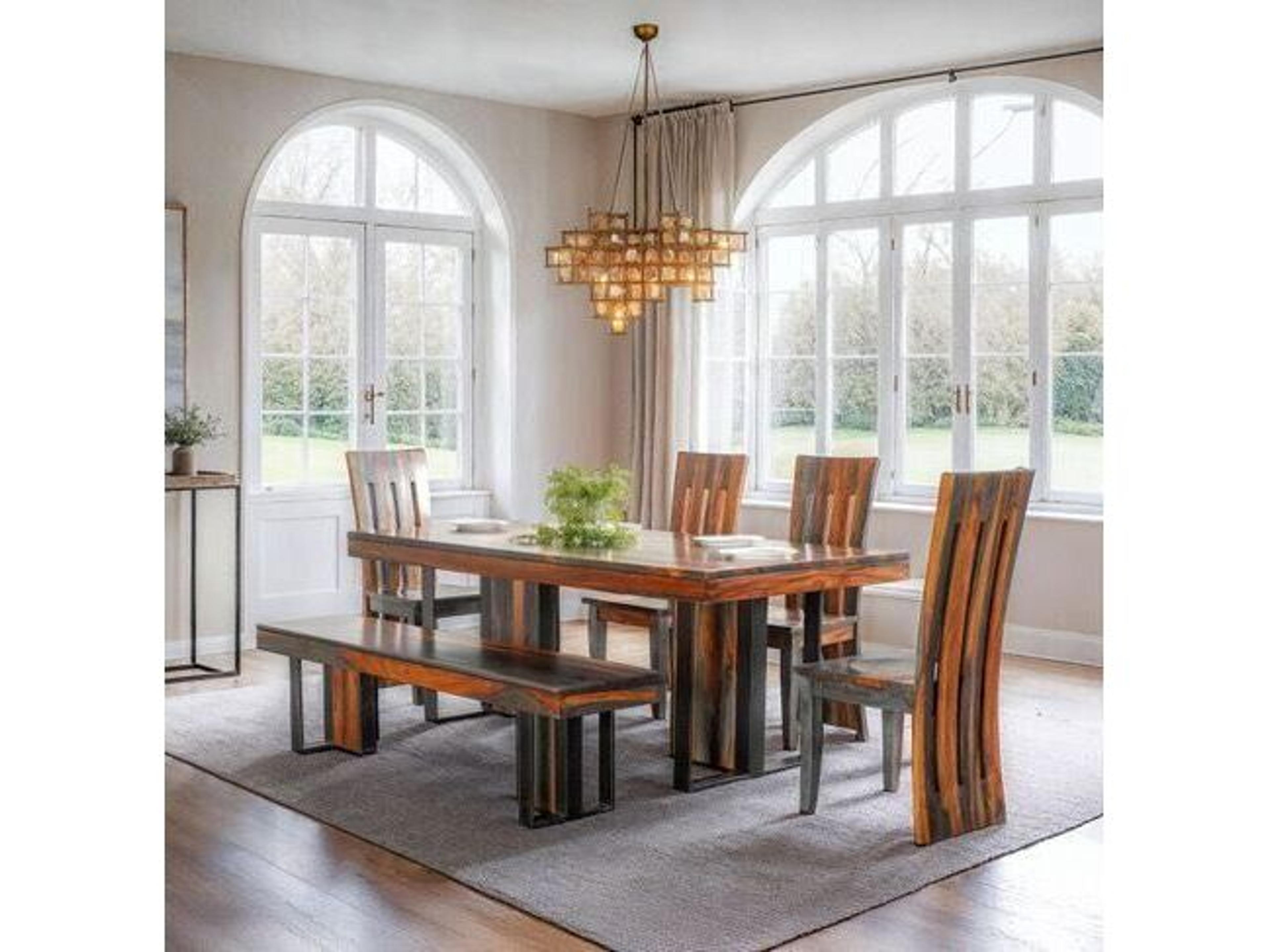 World Interiors Summit Rectangular Wood Dining Table