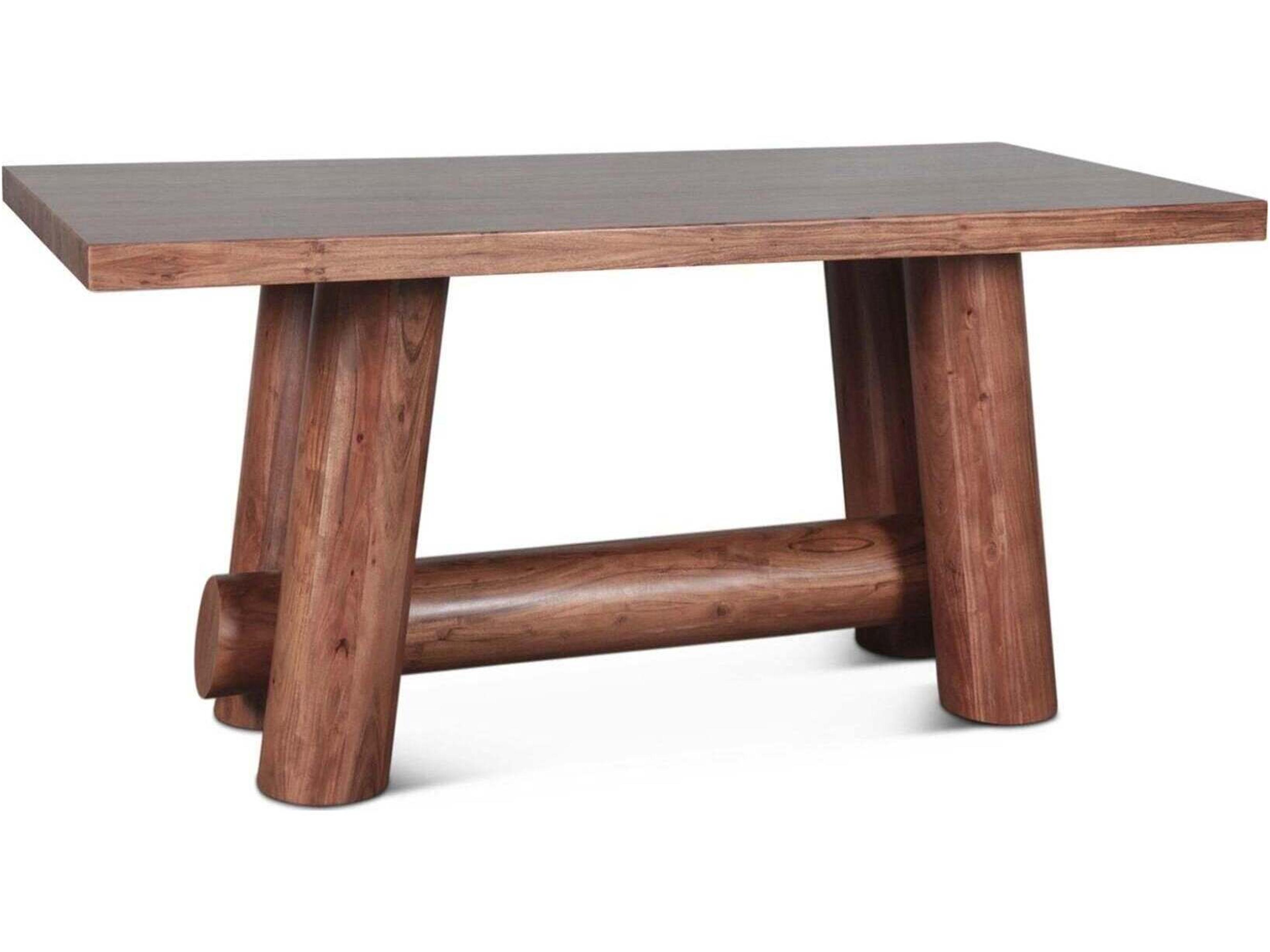 World Interiors Wildwood Rectangular Wood Light Vinegar Acacia Tan Dining Table