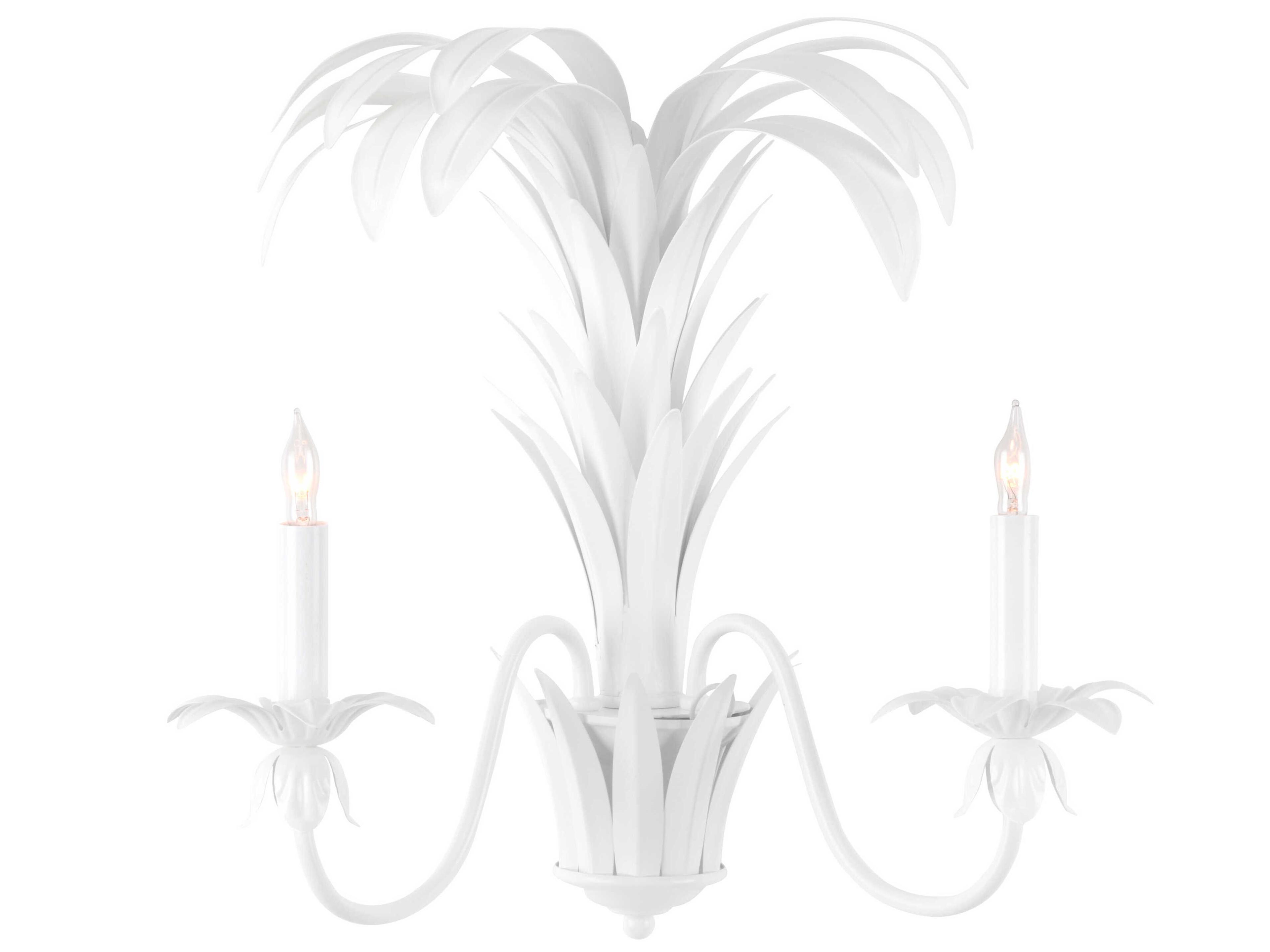 Wildwood Fontana 2-Light Antique White Wall Sconce