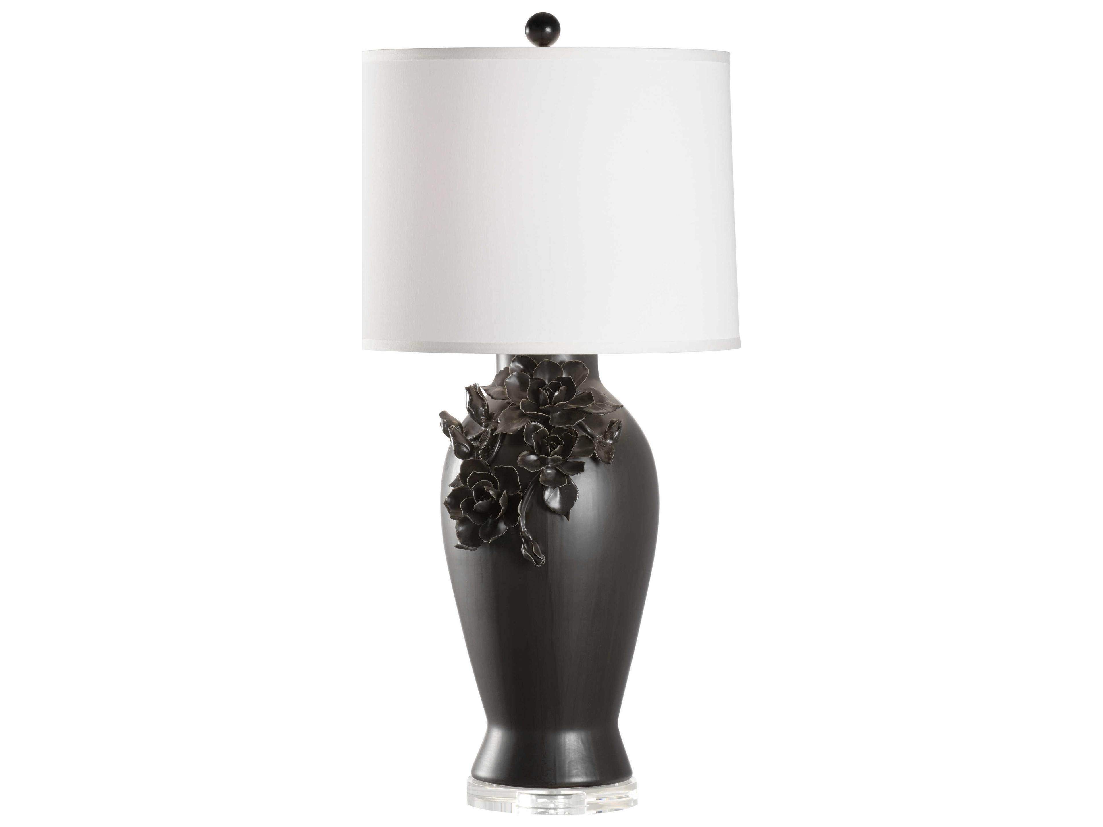 Wildwood Savoir Faire Black Bone Silk Buffet Lamp