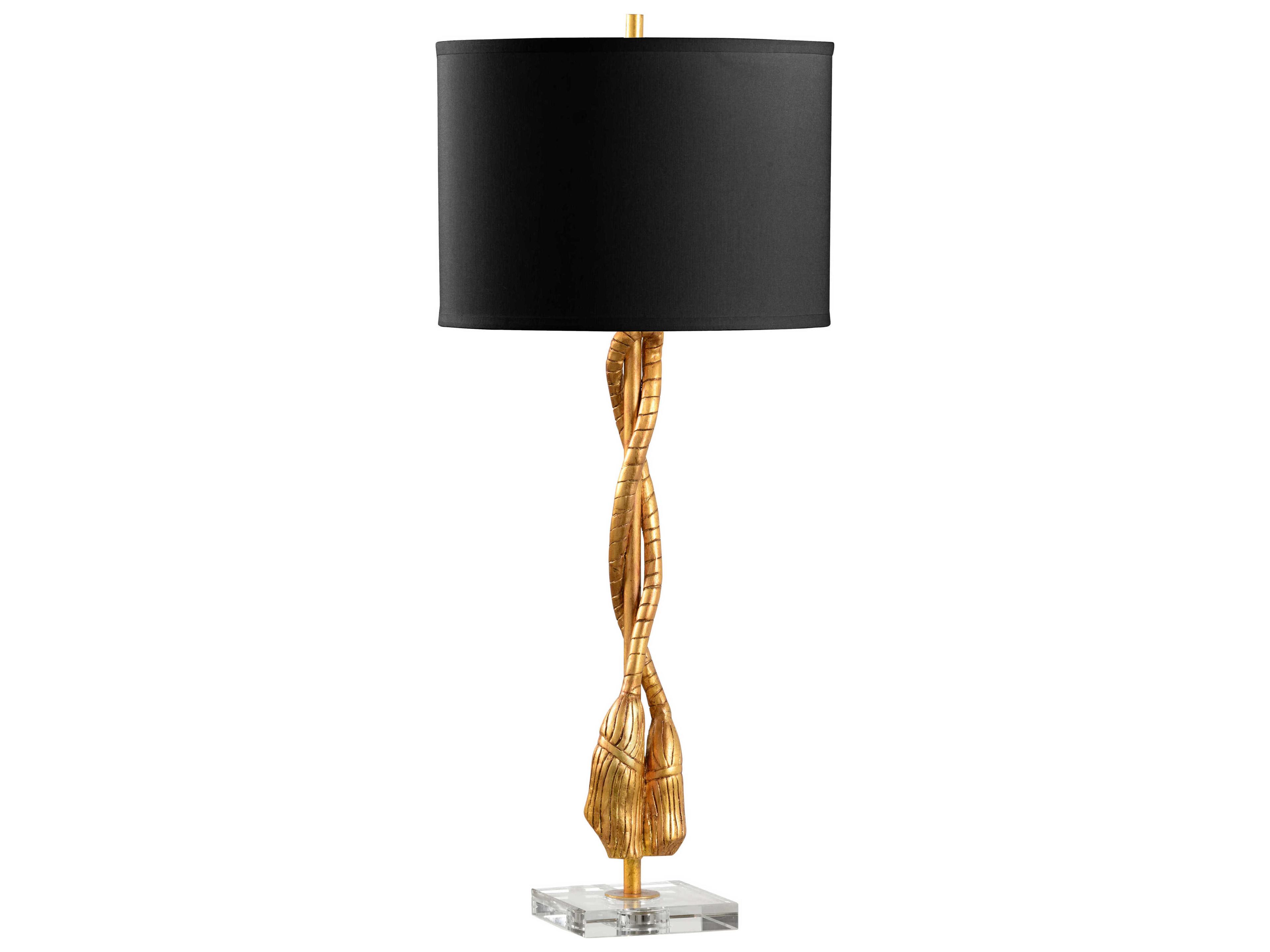 Wildwood Pomp and Circumstance Gold Black Silkette Buffet Lamp