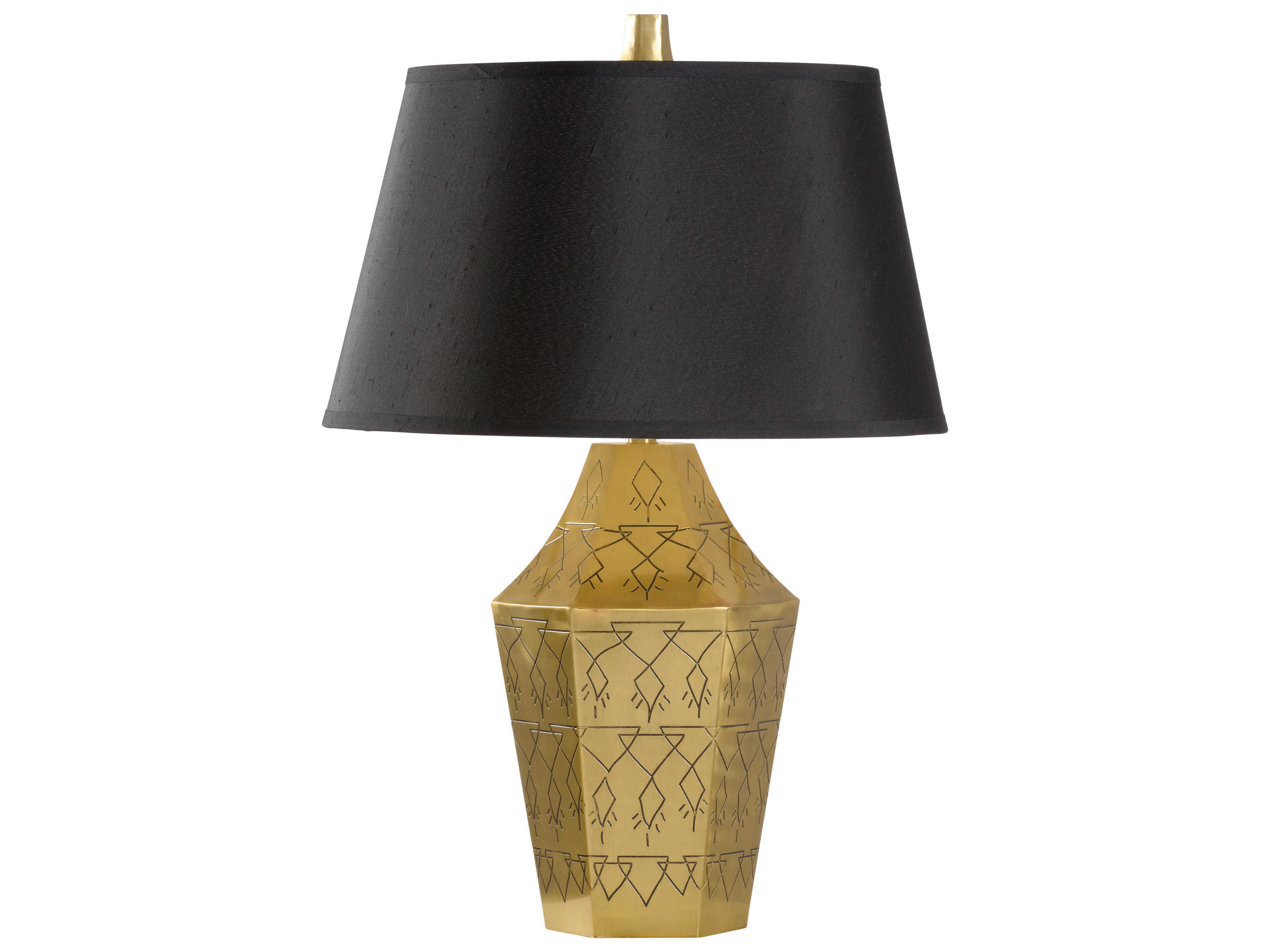 Wildwood Writings On The Wall Gold Black Silkette Buffet Lamp