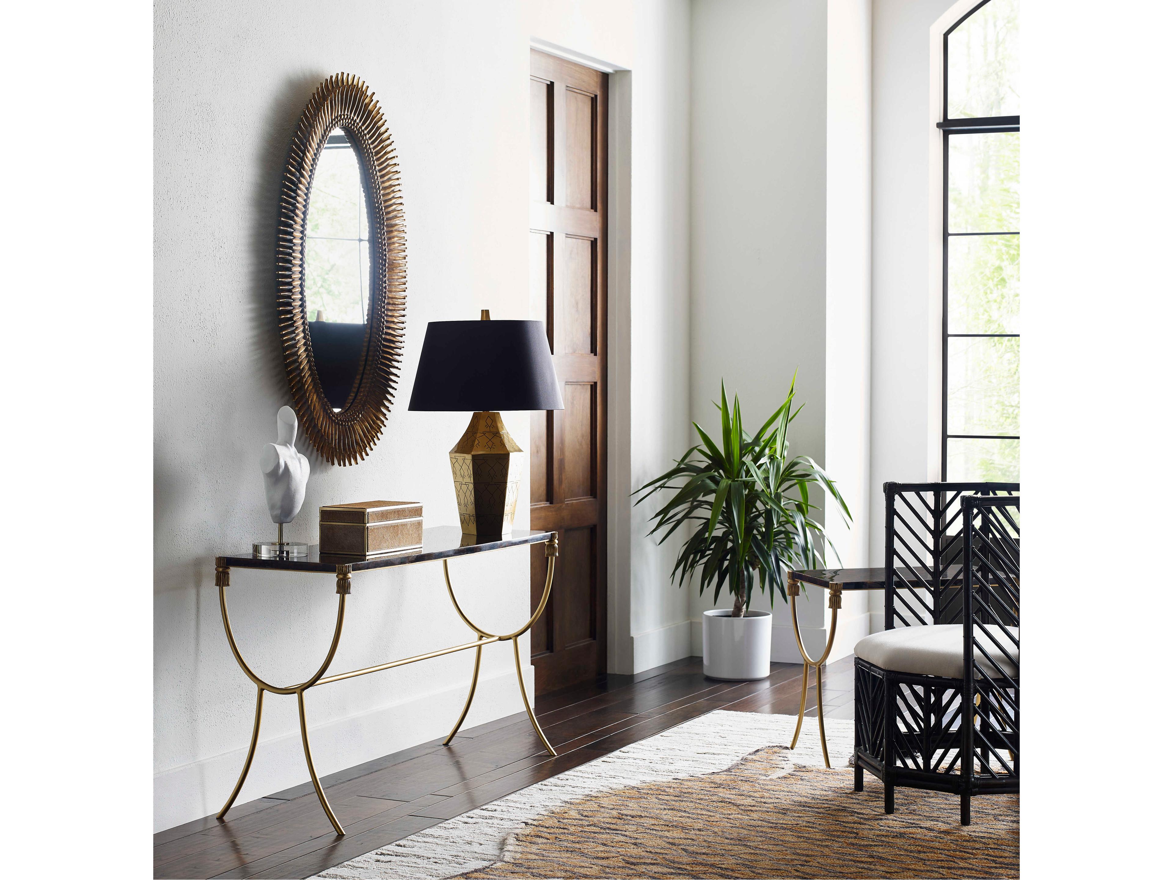 Wildwood Writings On The Wall Gold Black Silkette Buffet Lamp