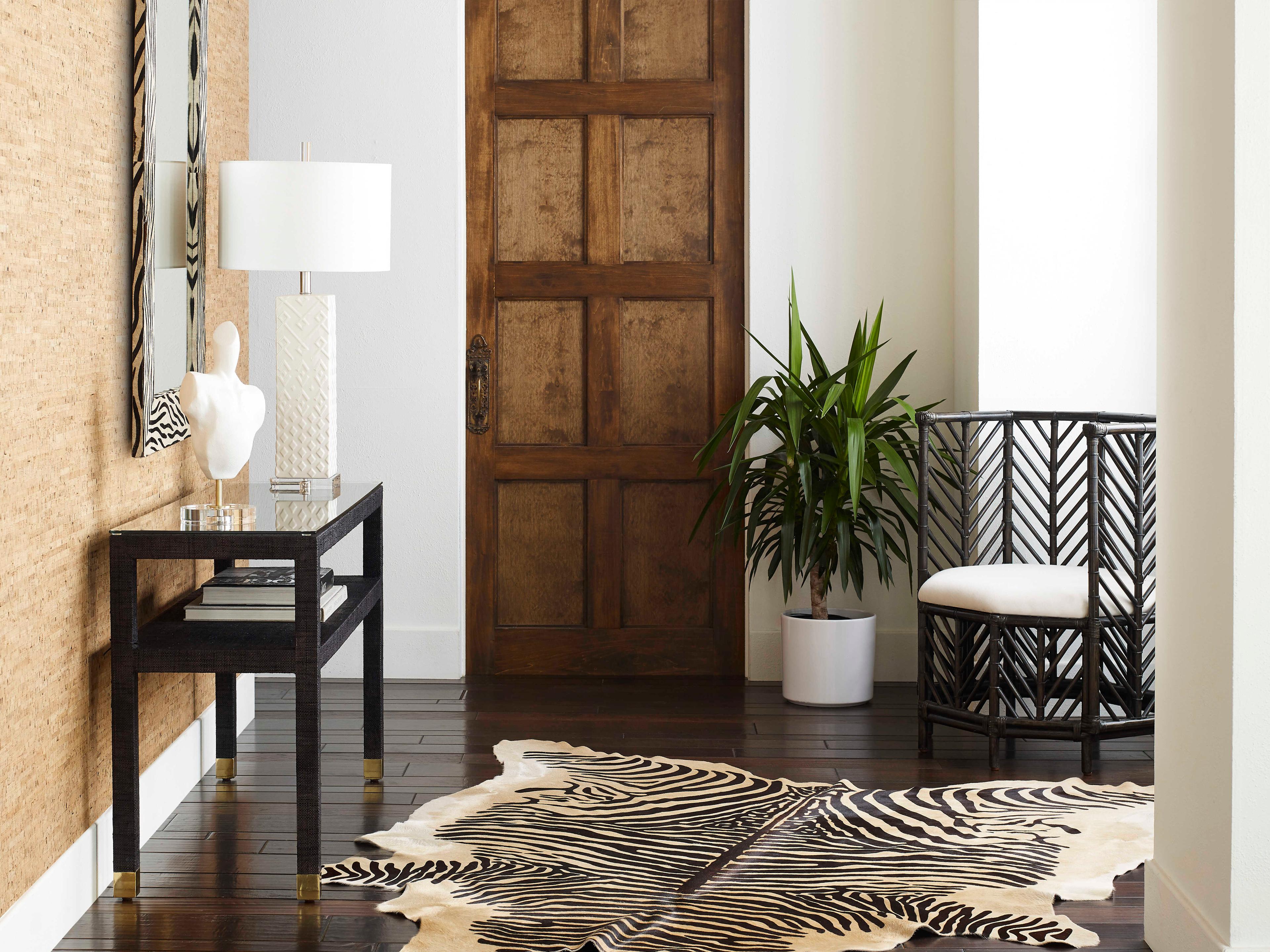 Wildwood Ujamaa White Off Linen Buffet Lamp