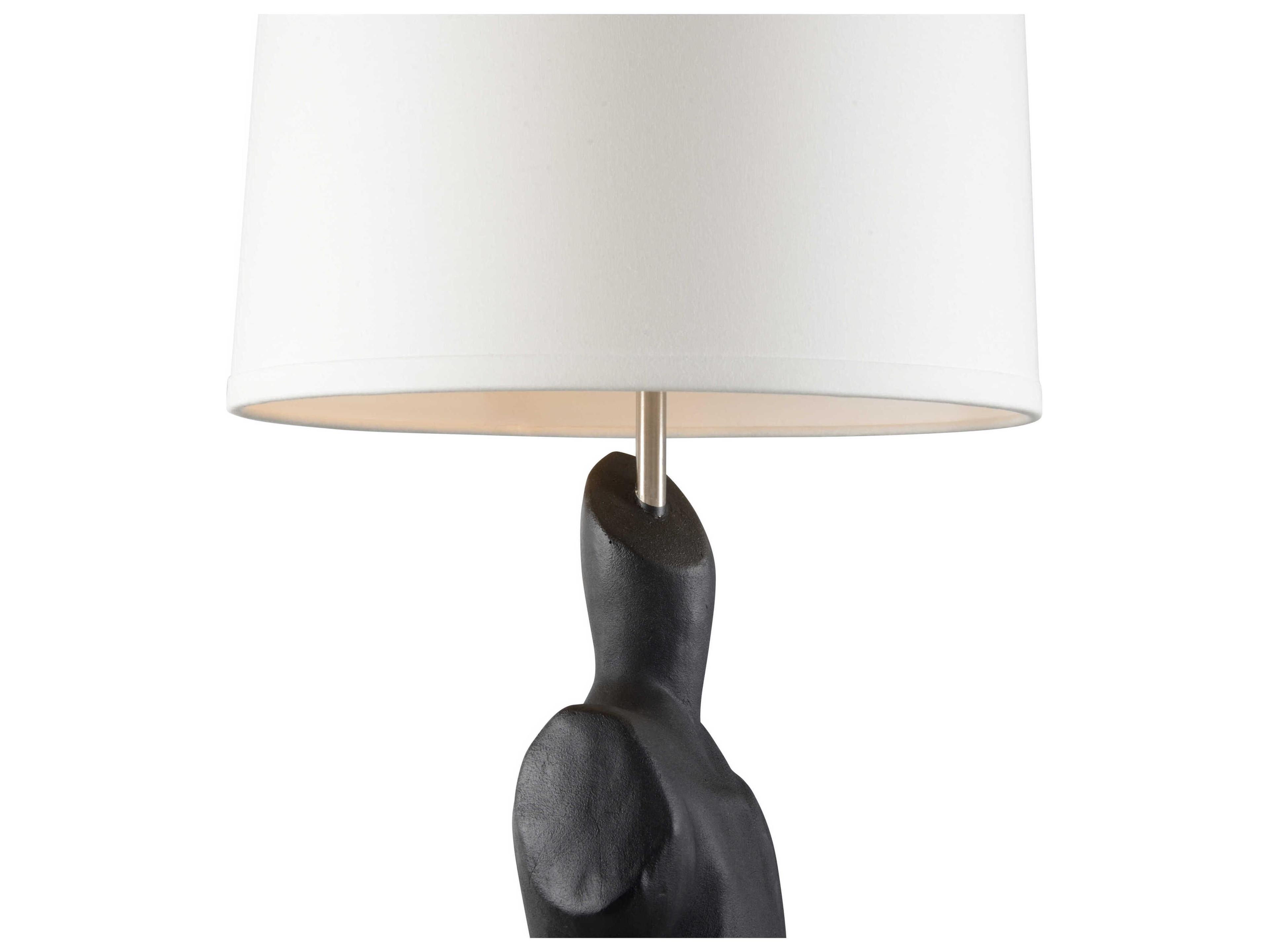 Wildwood Vogue Black Nickel Off White Silkette Buffet Lamp