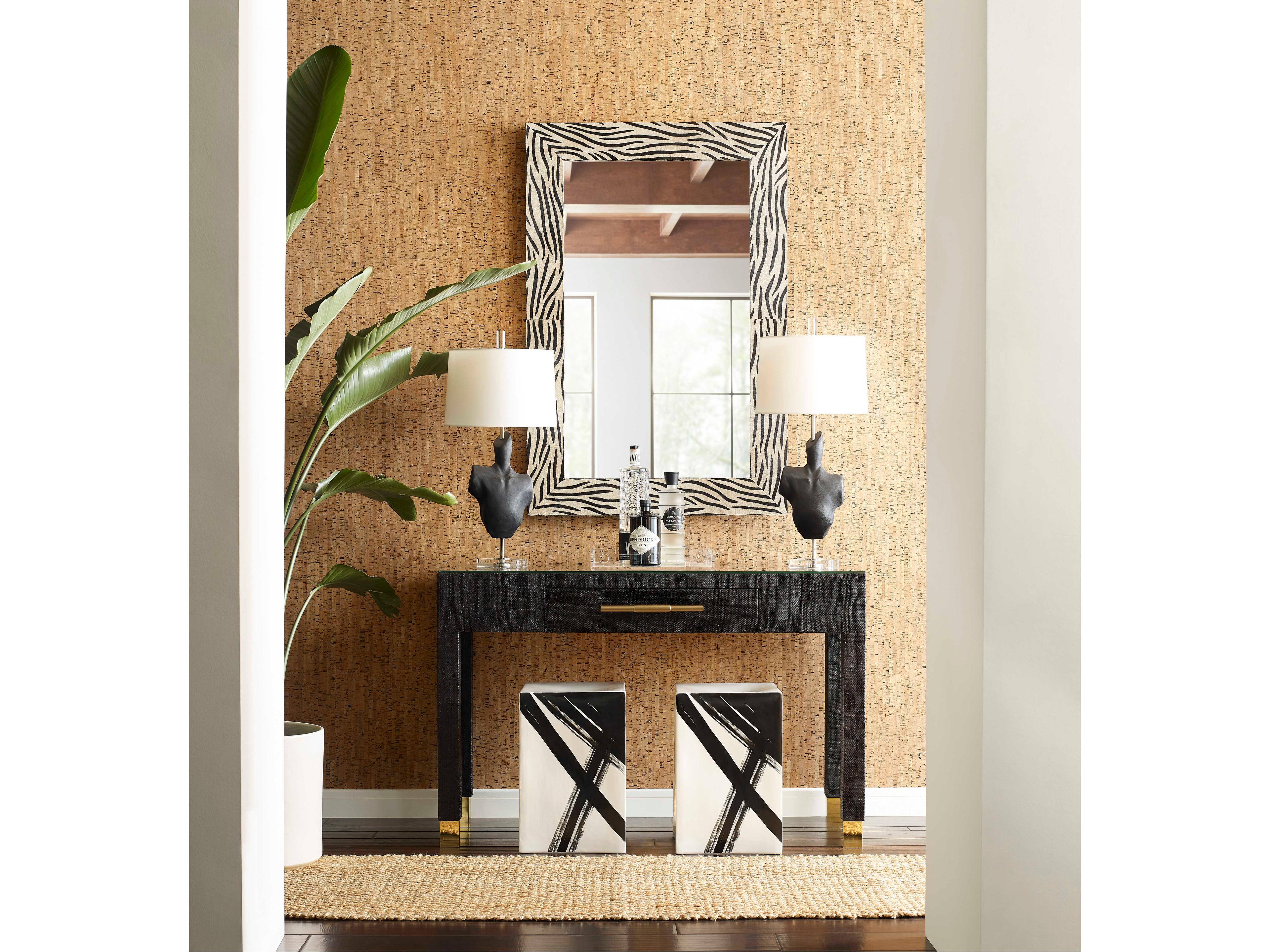 Wildwood Vogue Black Nickel Off White Silkette Buffet Lamp