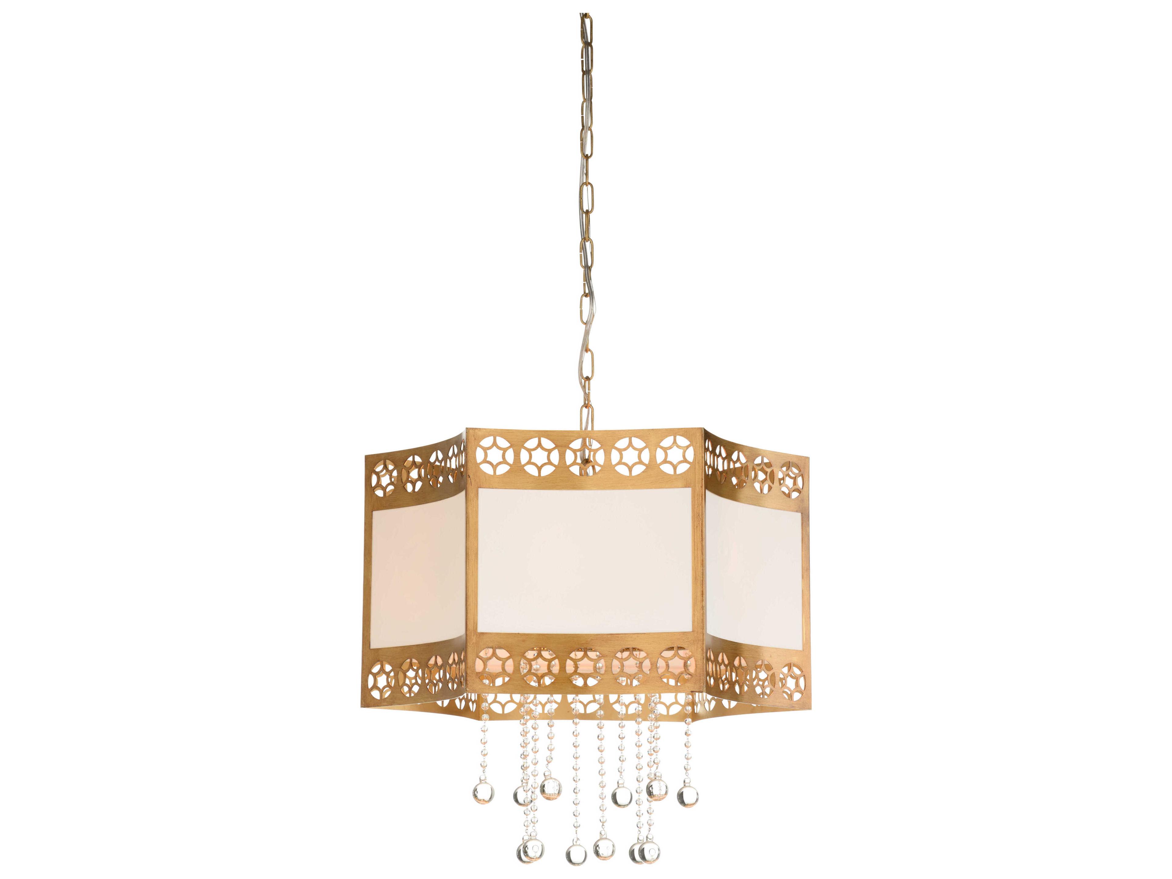 Golden Glory 5-Light Antique Brass Pendant