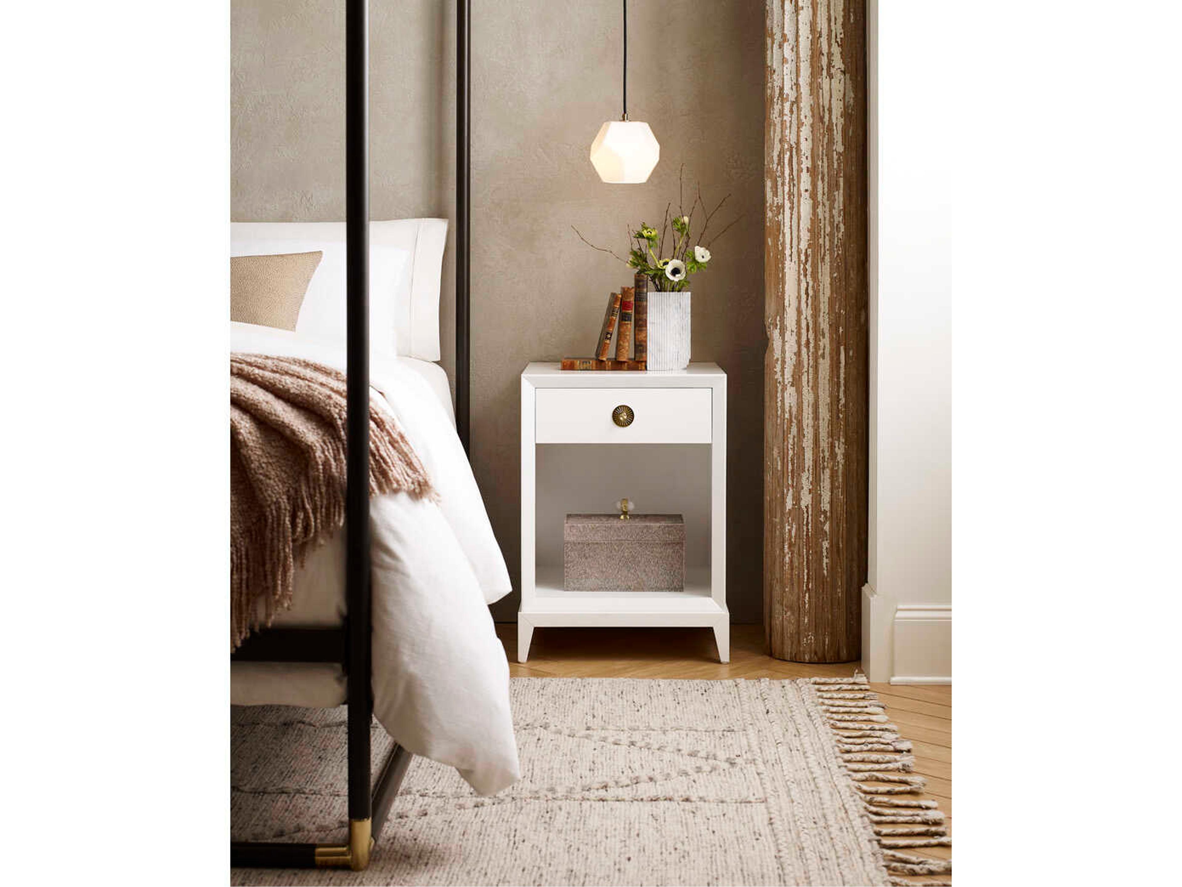 Wildwood Indicus 1-Light Antique Brass Black White Geometric Mini Pendant