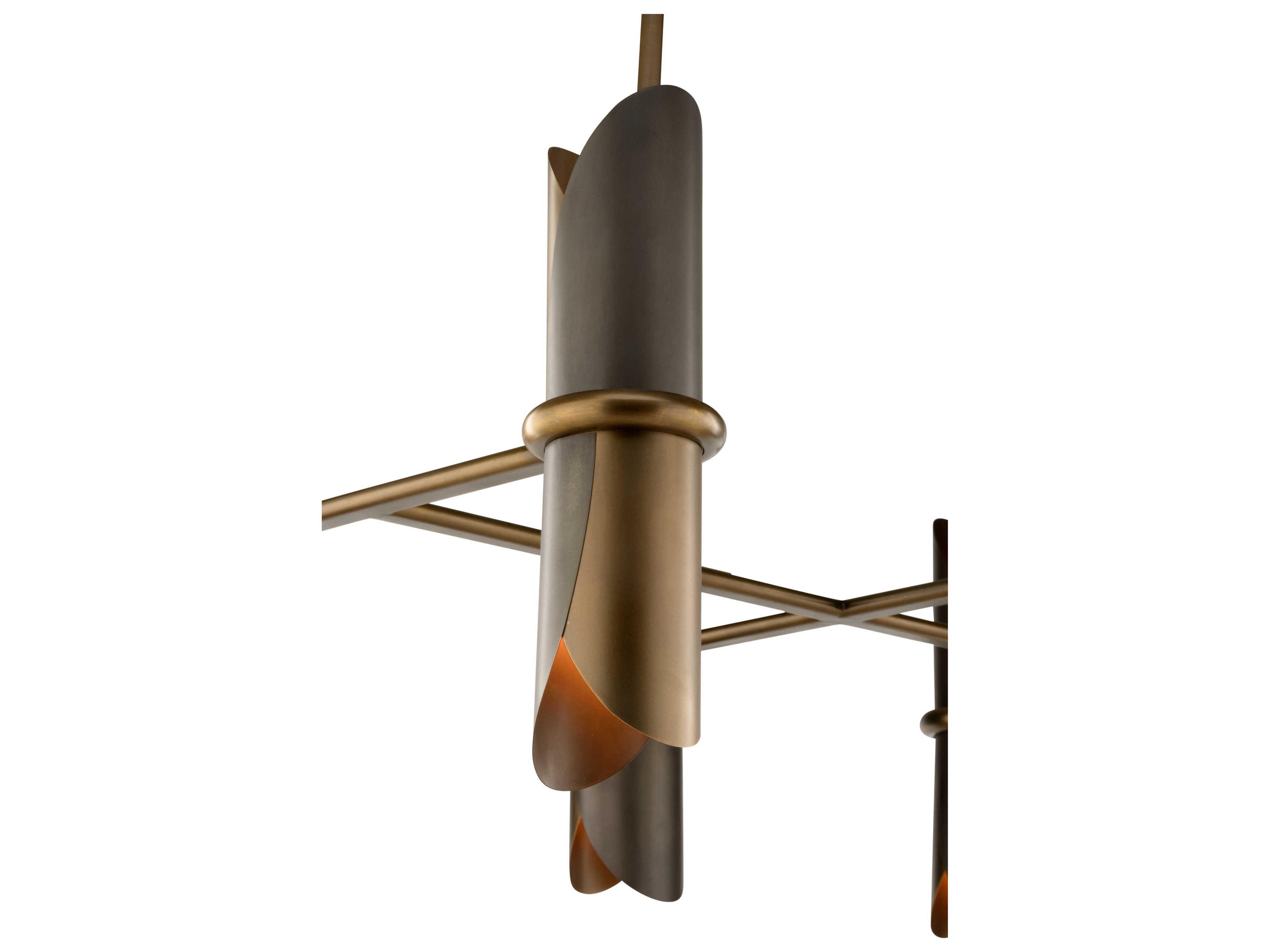 Wildwood Stockman 12-Light Antique Brass Bronze Island Pendant