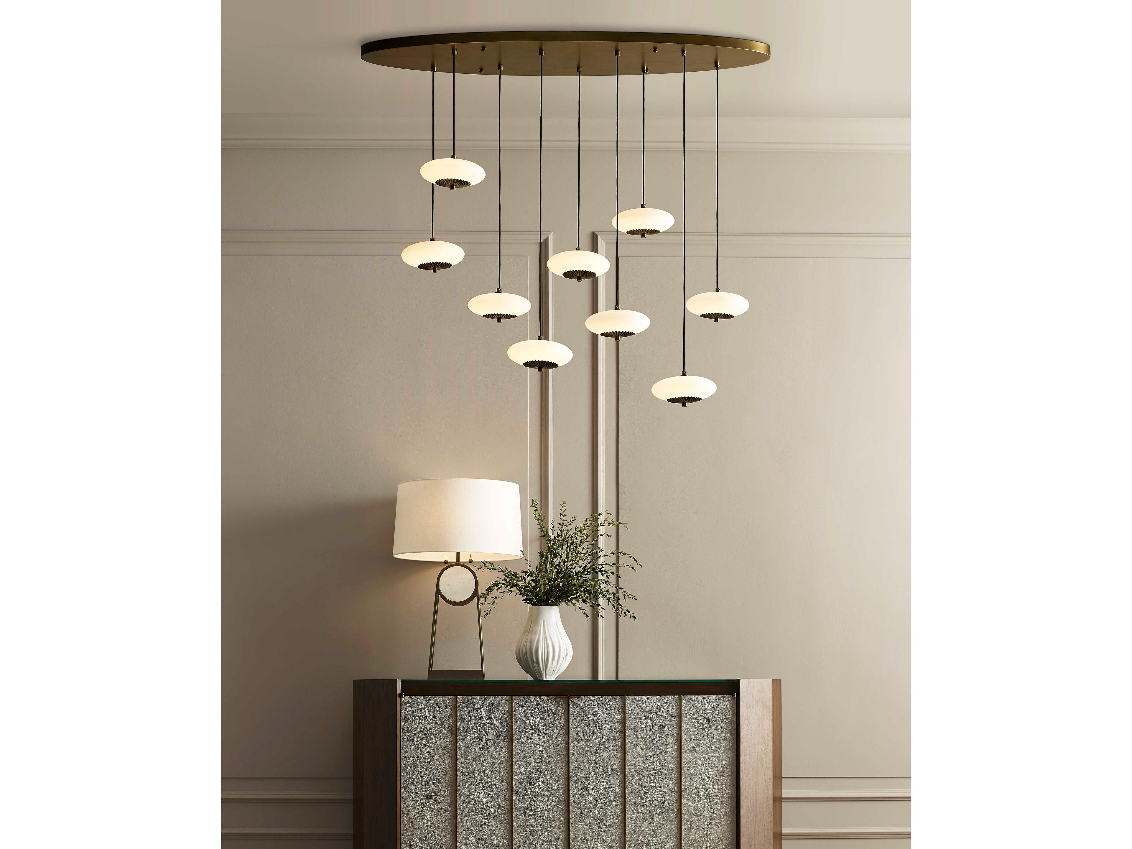 Wildwood Collier Antique Brass Black Island Pendant