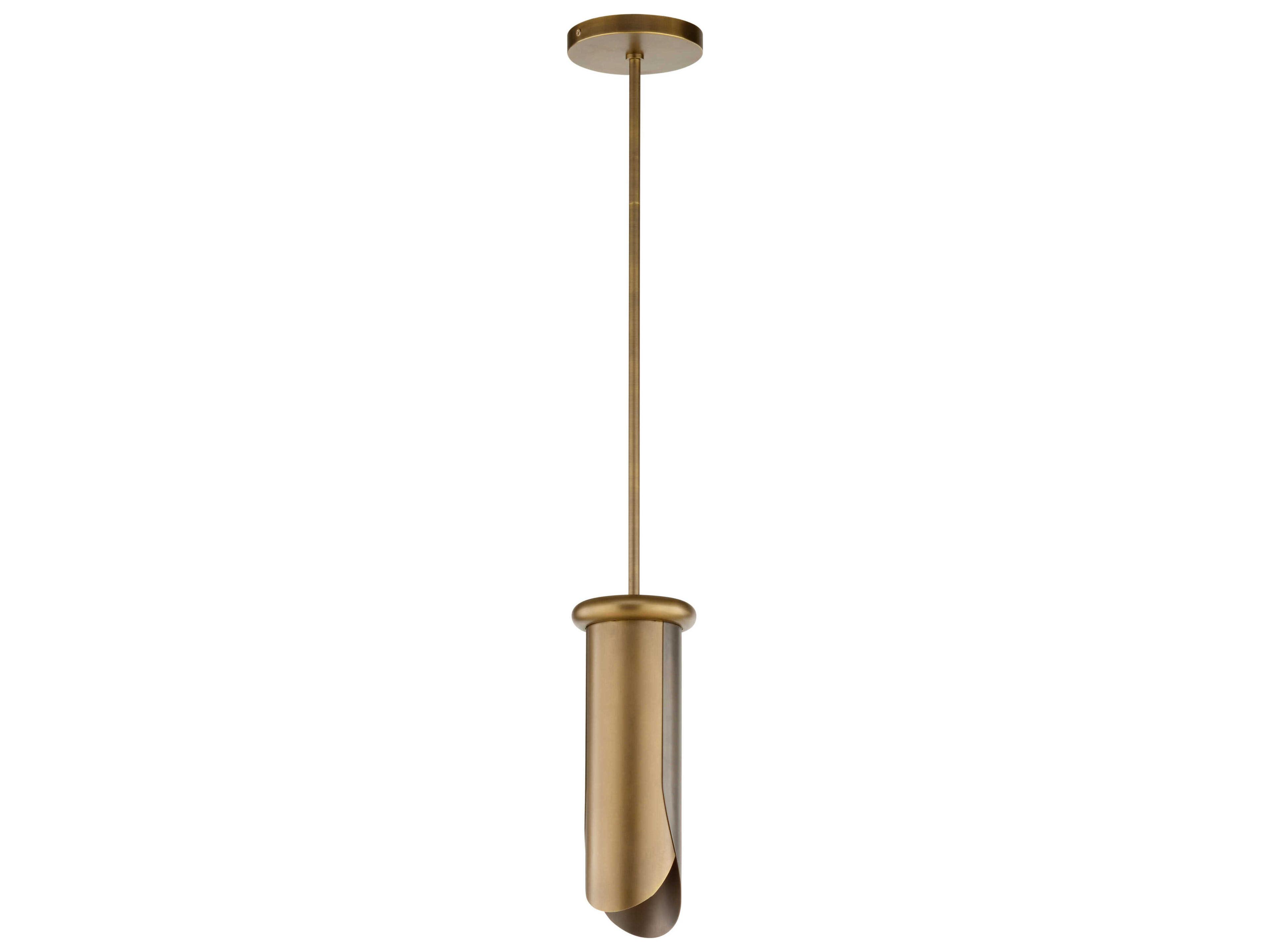 Wildwood Stockman 1-Light Antique Brass Bronze Mini Pendant