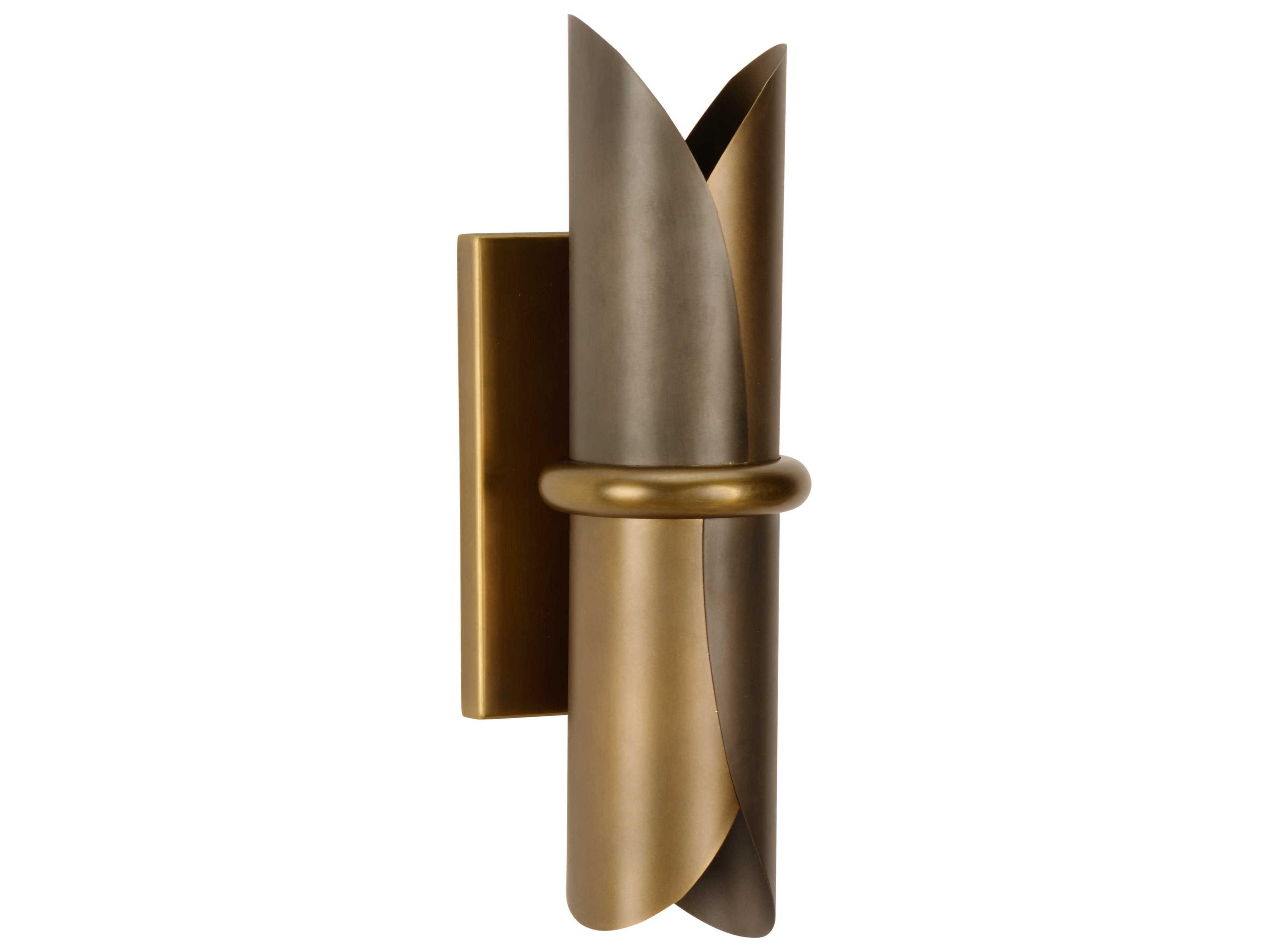 Wildwood Stockman 2-Light Antique Brass Bronze Wall Sconce