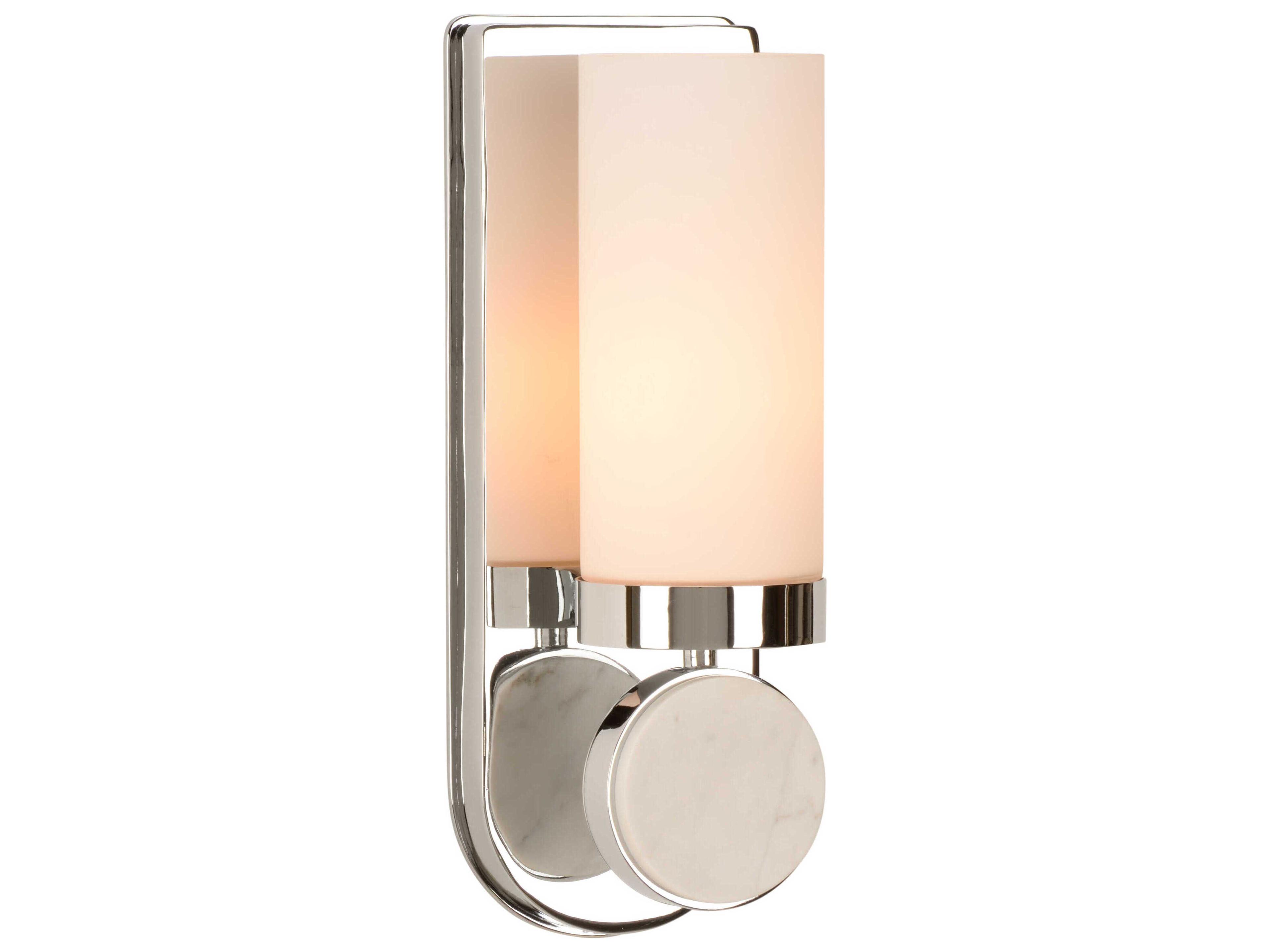Wildwood Emmons 1-Light Polished Nickel Natural White Wall Sconce