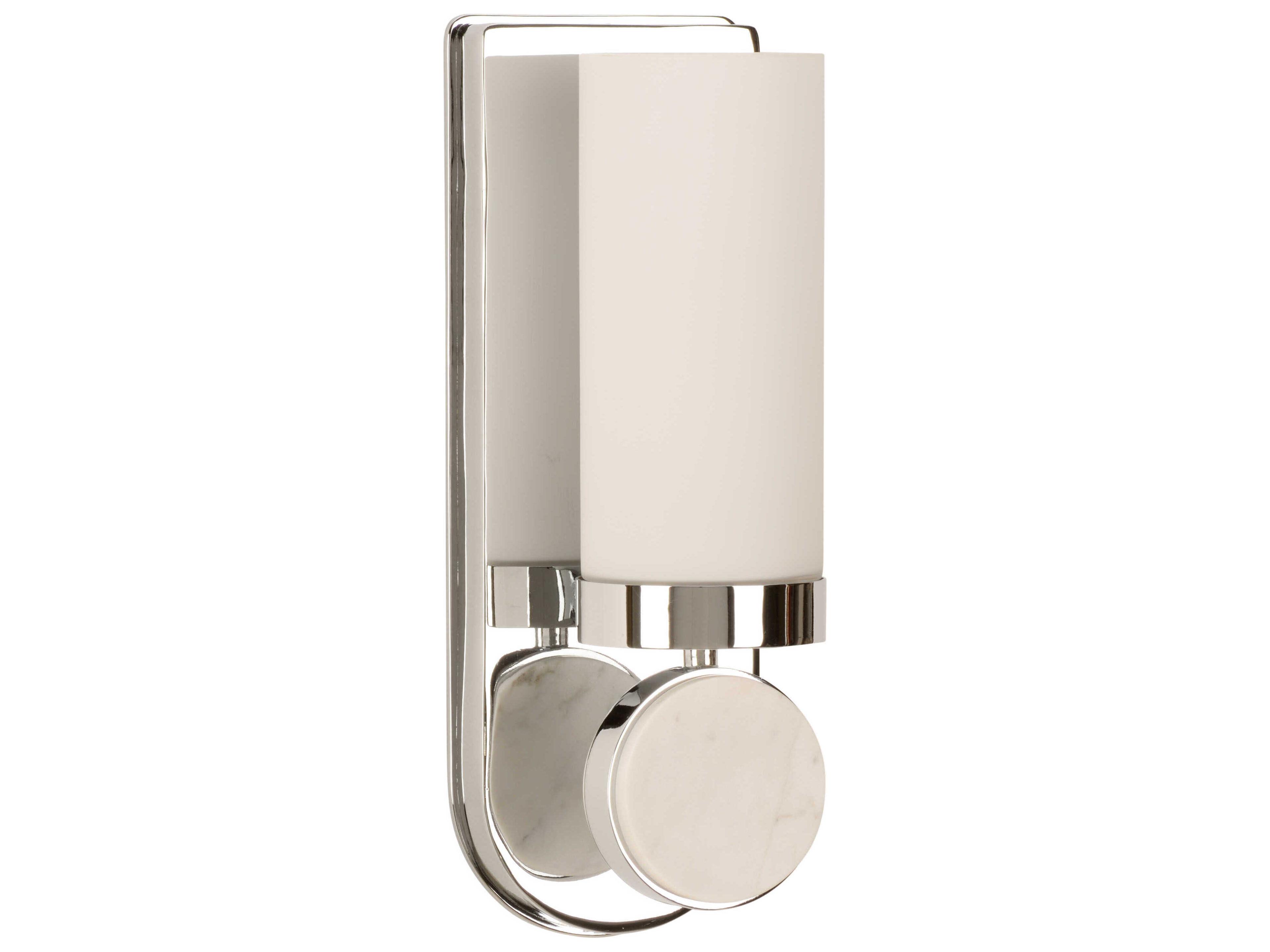 Wildwood Emmons 1-Light Polished Nickel Natural White Wall Sconce