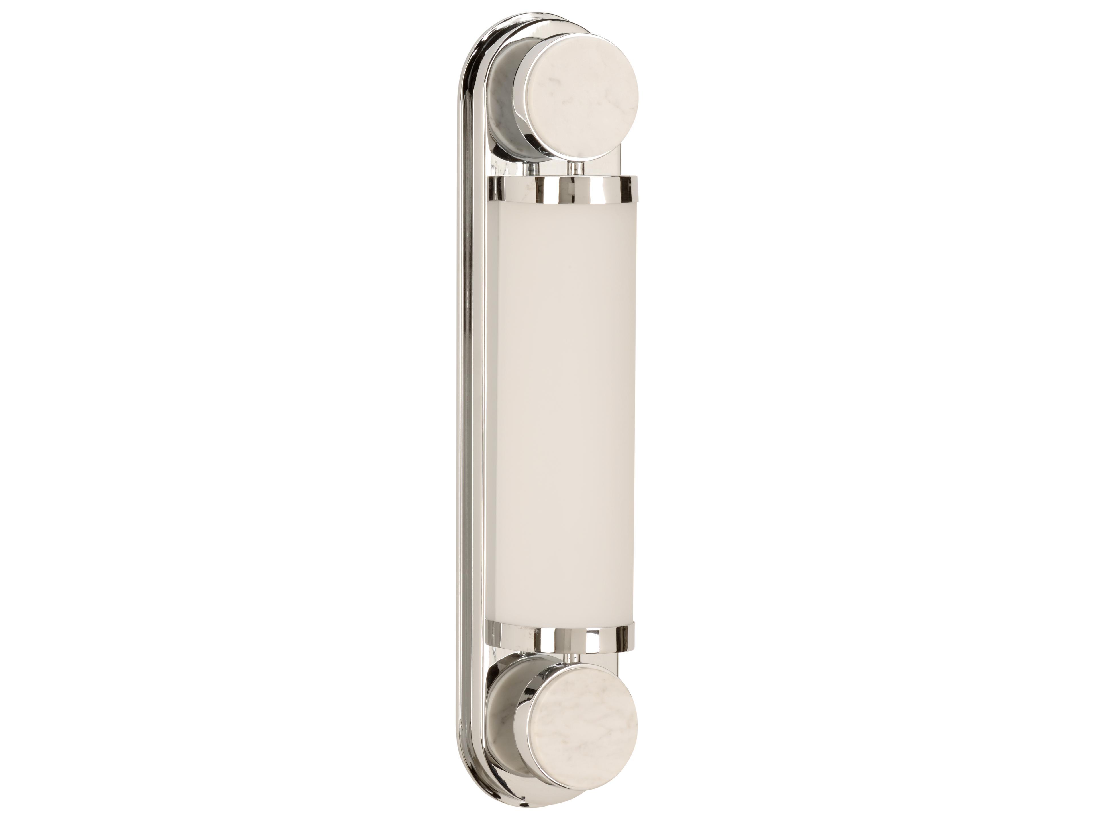 Wildwood Emmons Polished Nickel Natural White Wall Sconce