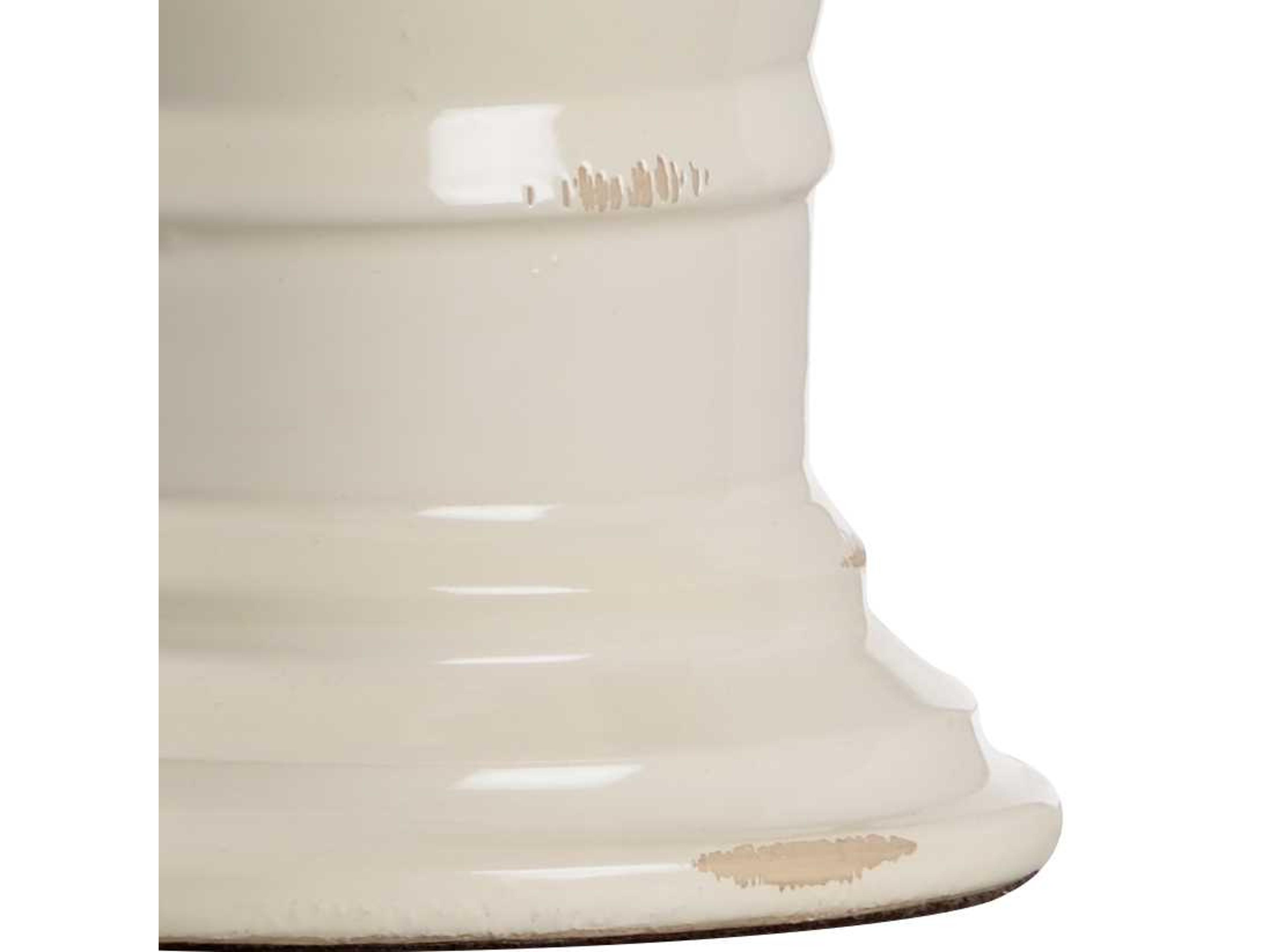 Wildwood Amalfi Aged Cream Raw Silk White Buffet Lamp