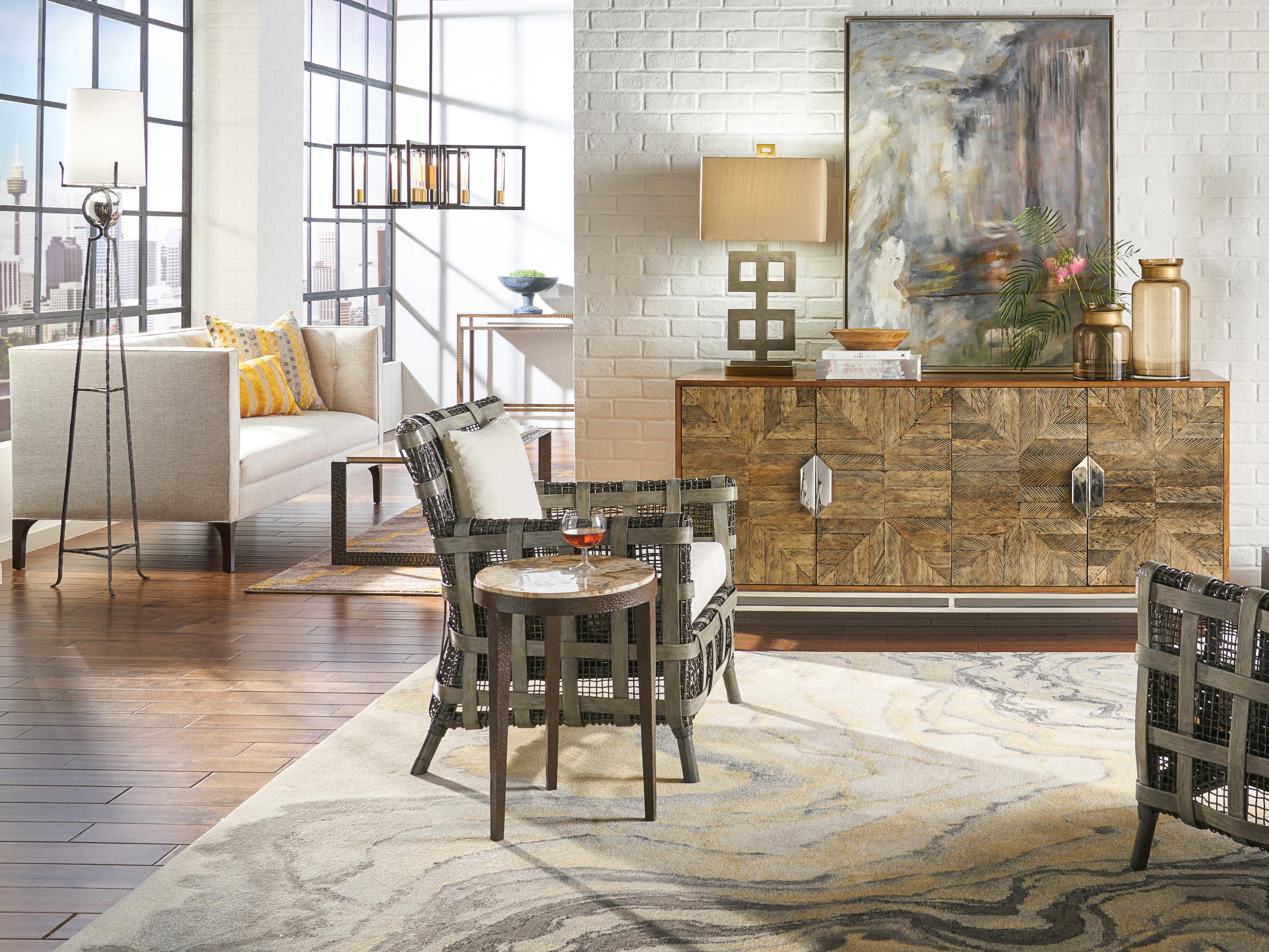 Wildwood Ross Concrete Beige Linen Gray Buffet Lamp