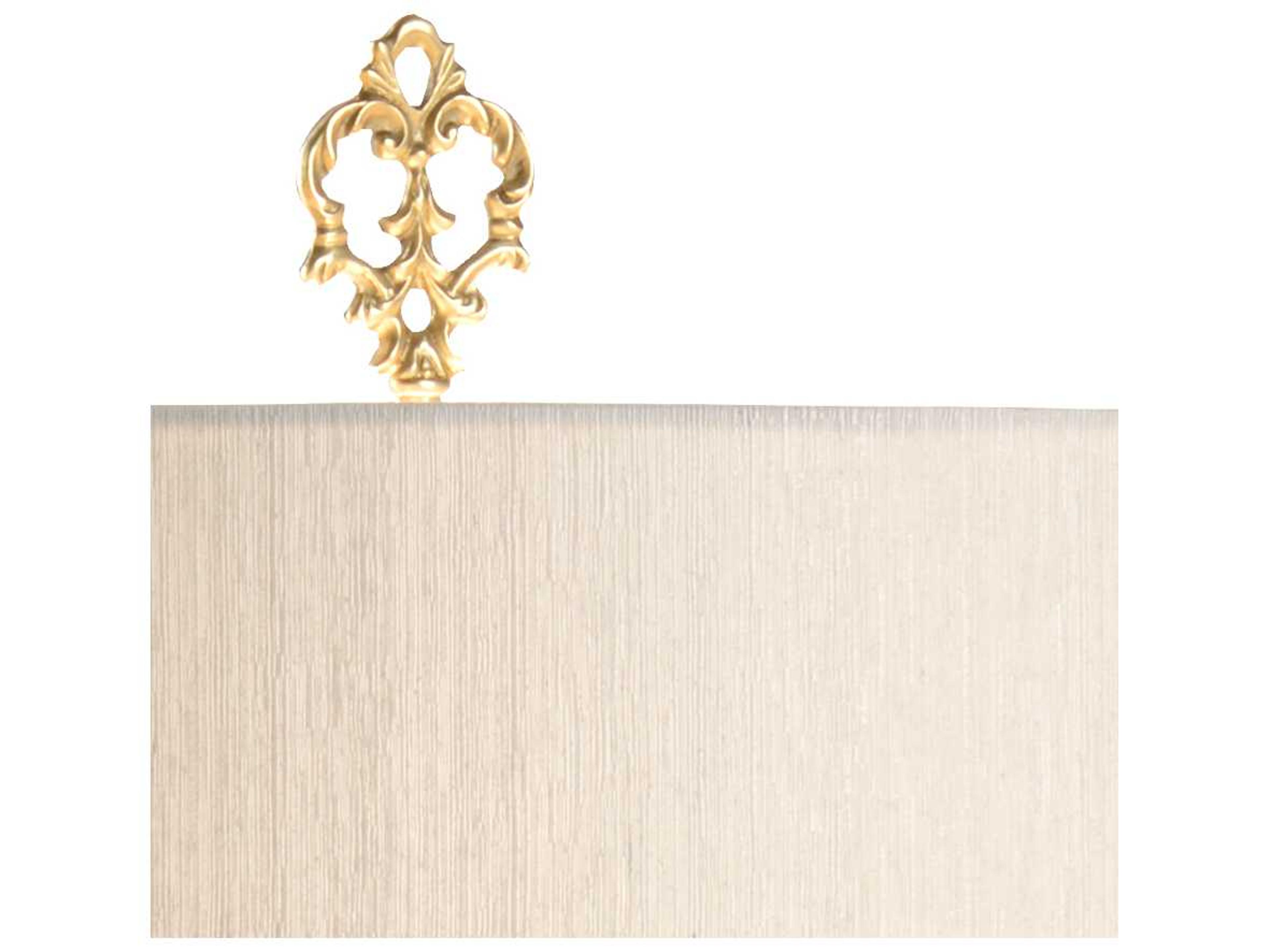 Wildwood Gallery Gold Leaf Cream Raw Silk Buffet Lamp