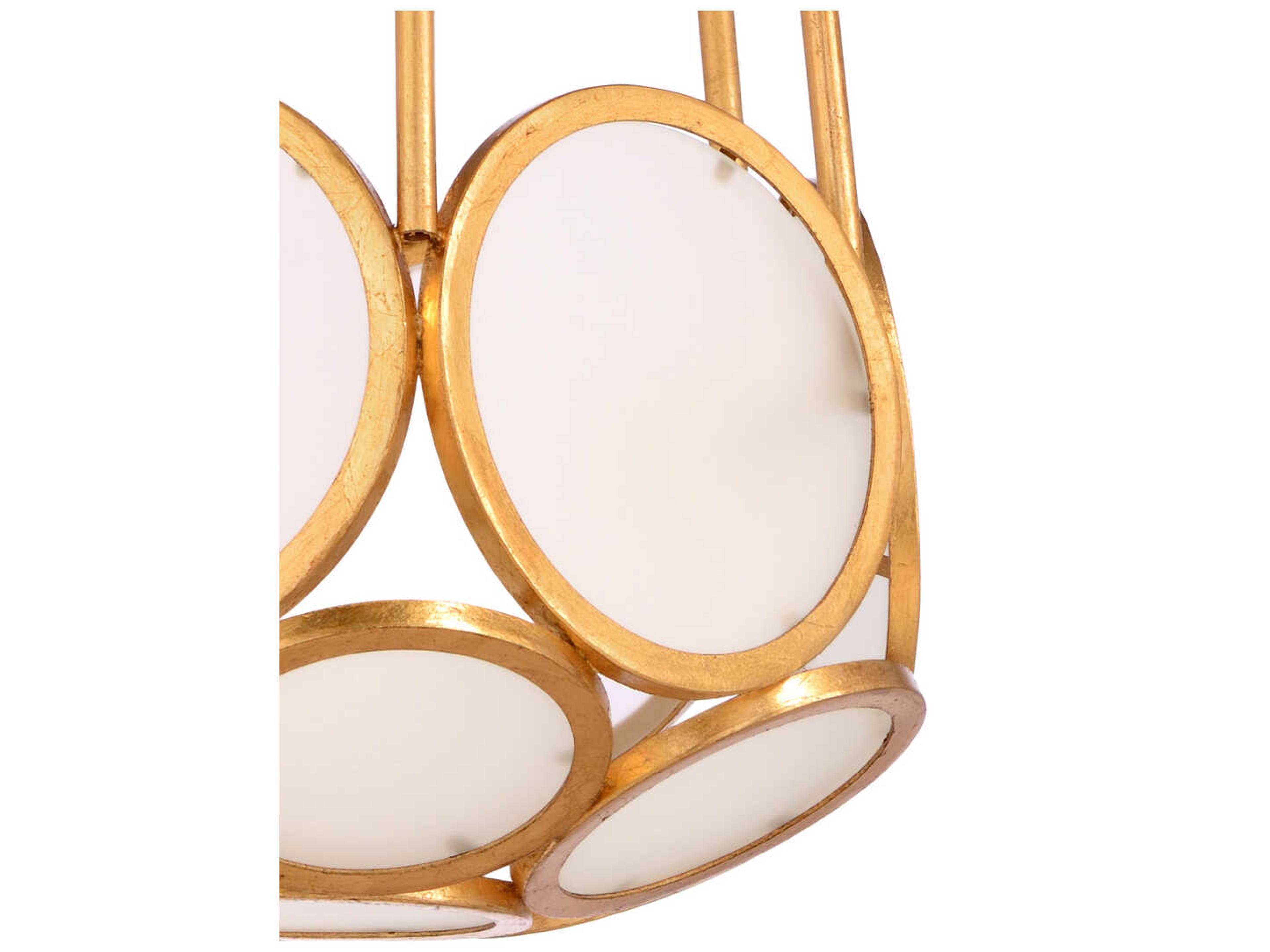 Wildwood 3-Light Antique Gold Leaf Pendant