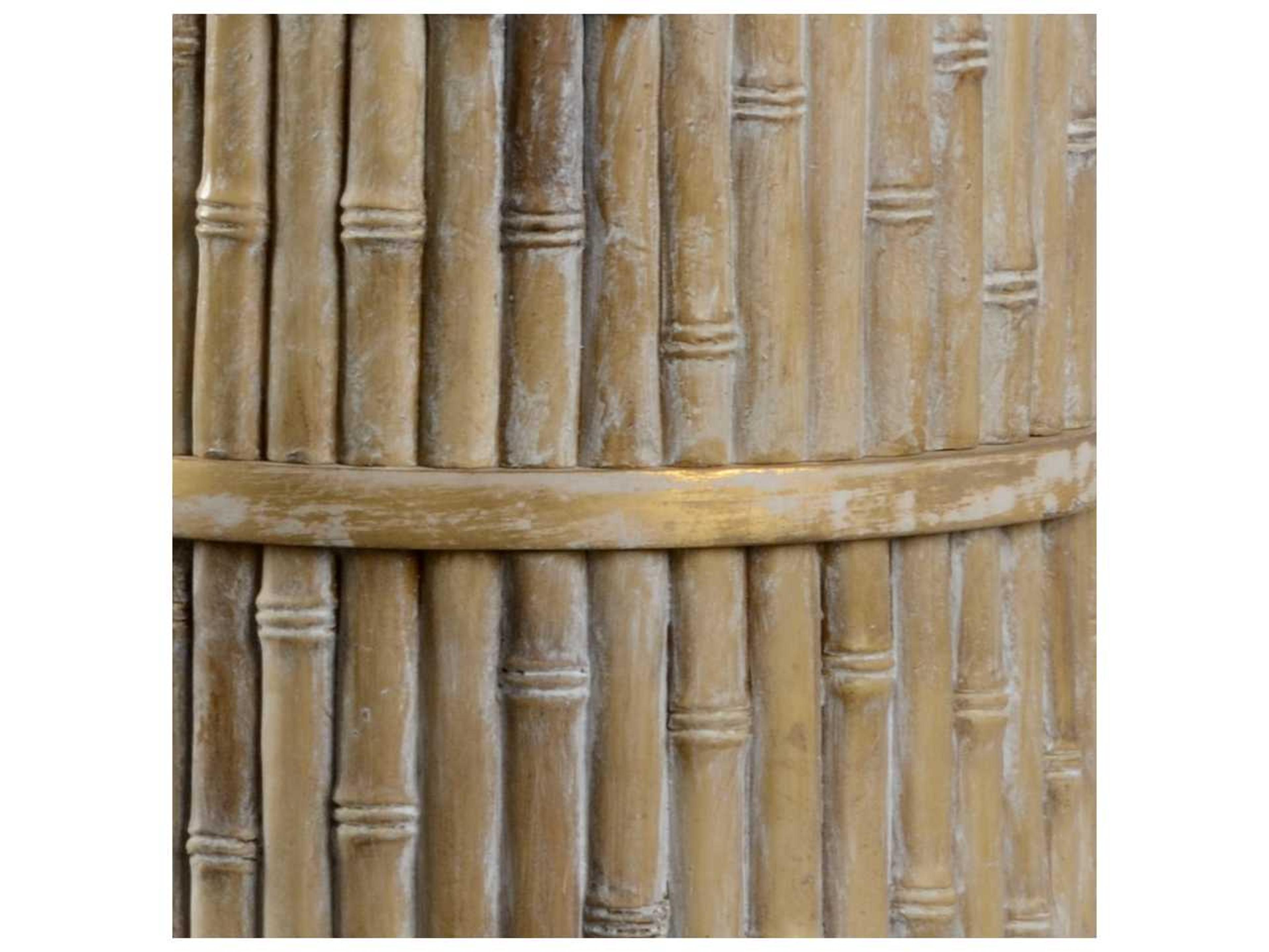 Wildwood Tobago Natural Bamboo Cream Raw Silk Brown Buffet Lamp