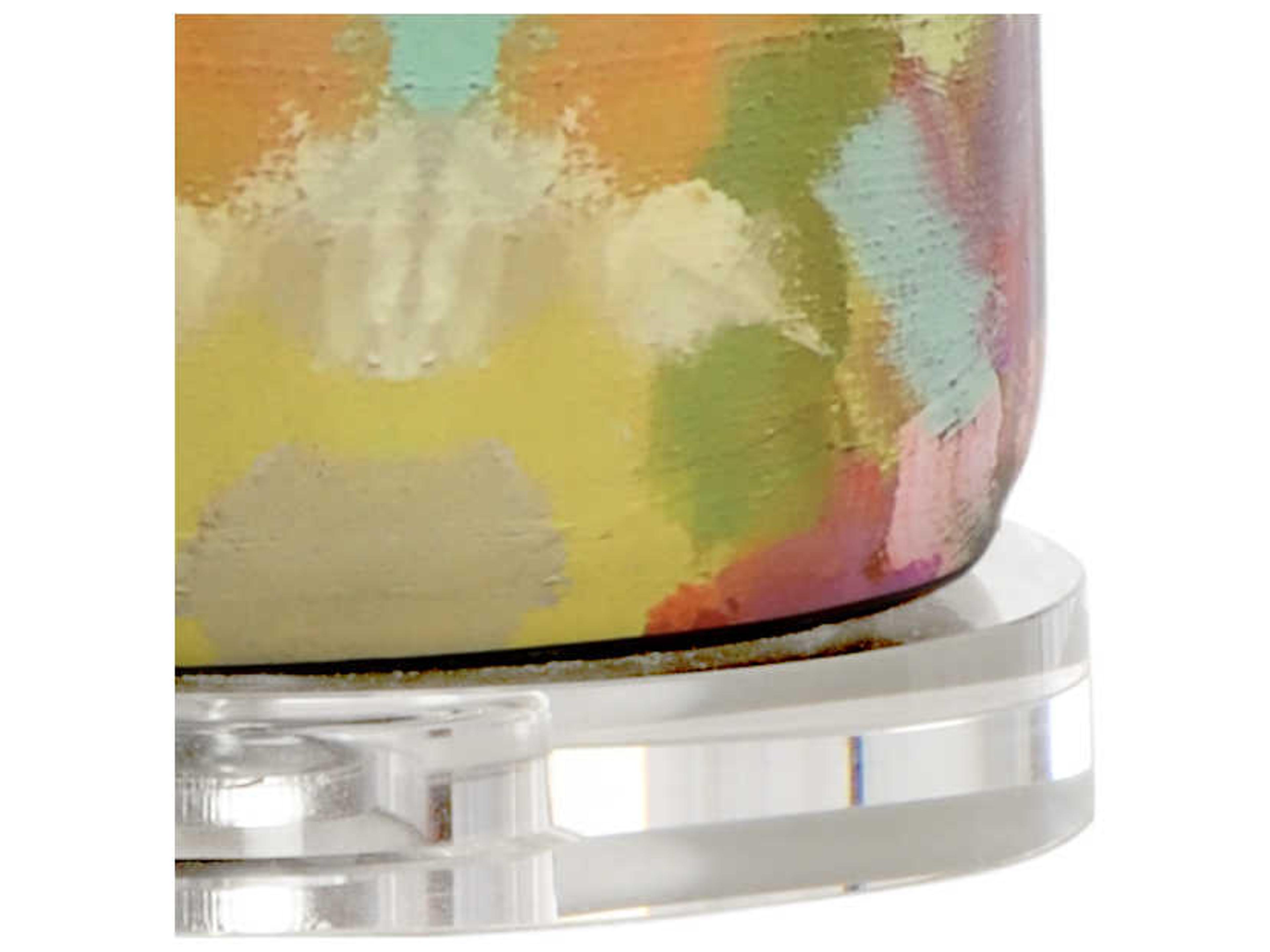 Wildwood Indigo Girl-III Green Purple Pink White Linen Blue Buffet Lamp