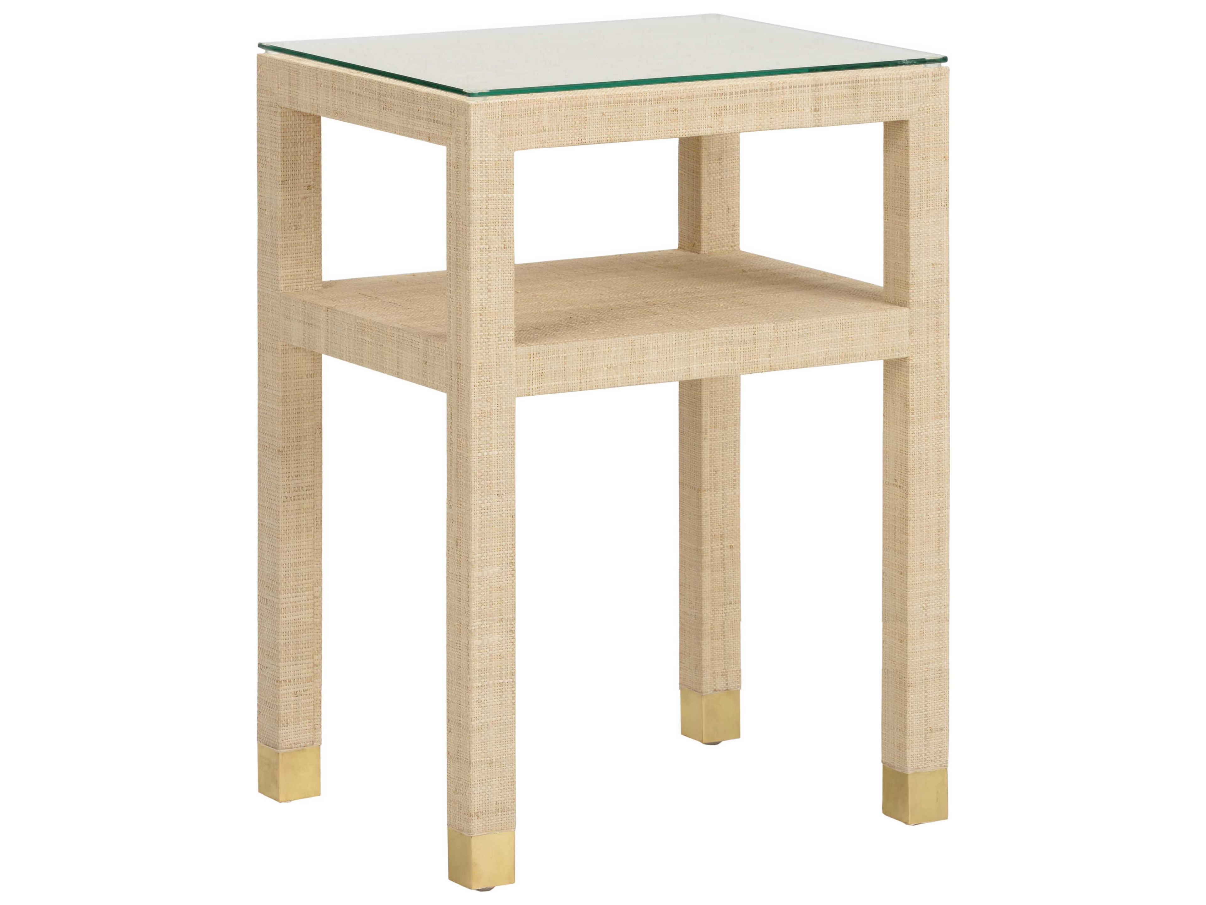 Wildwood Socialite Rectangular Glass Natural End Table