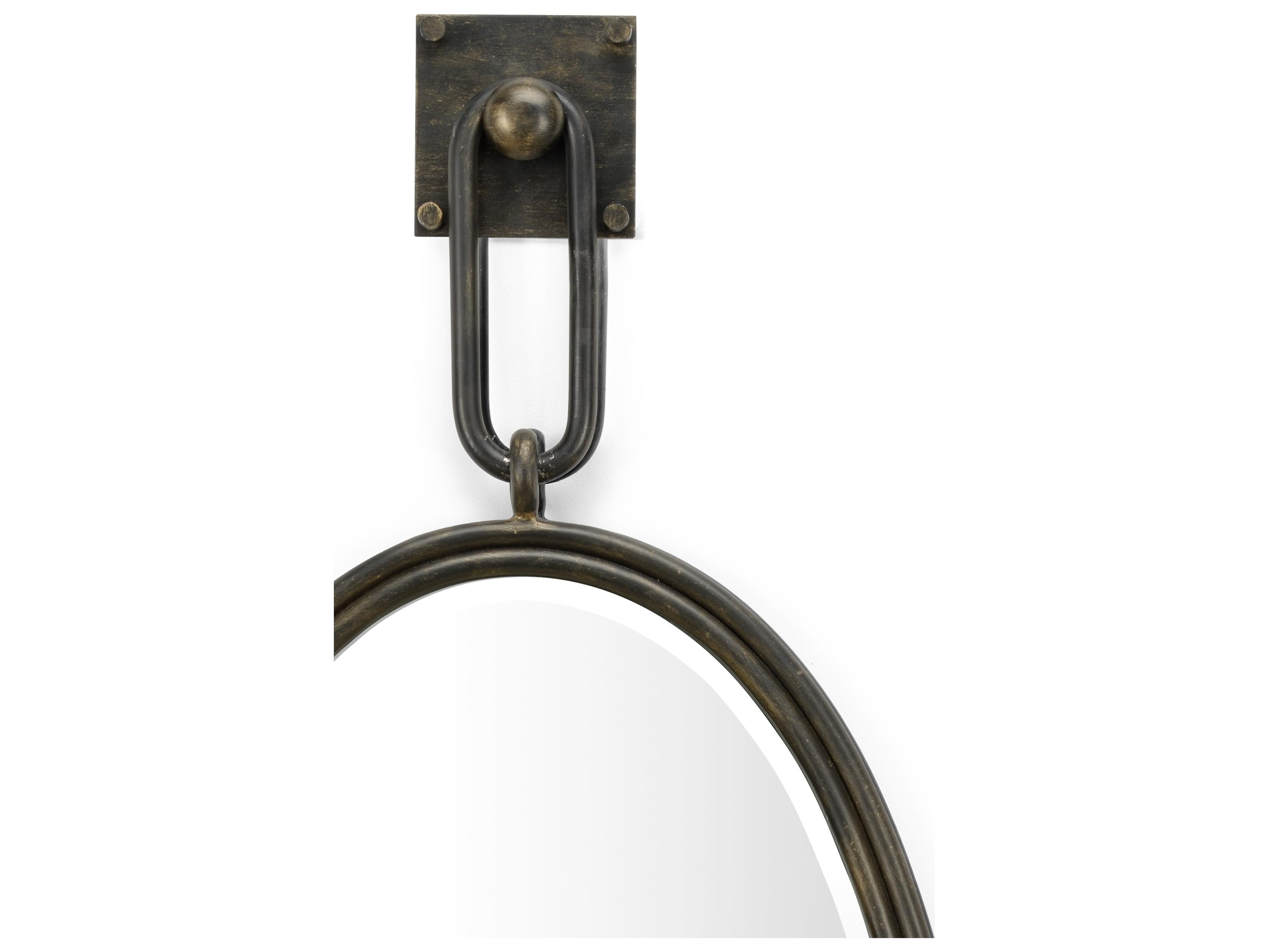 Wildwood Larry Laslo Bronze Beveled Clear Wall Mirror Oval