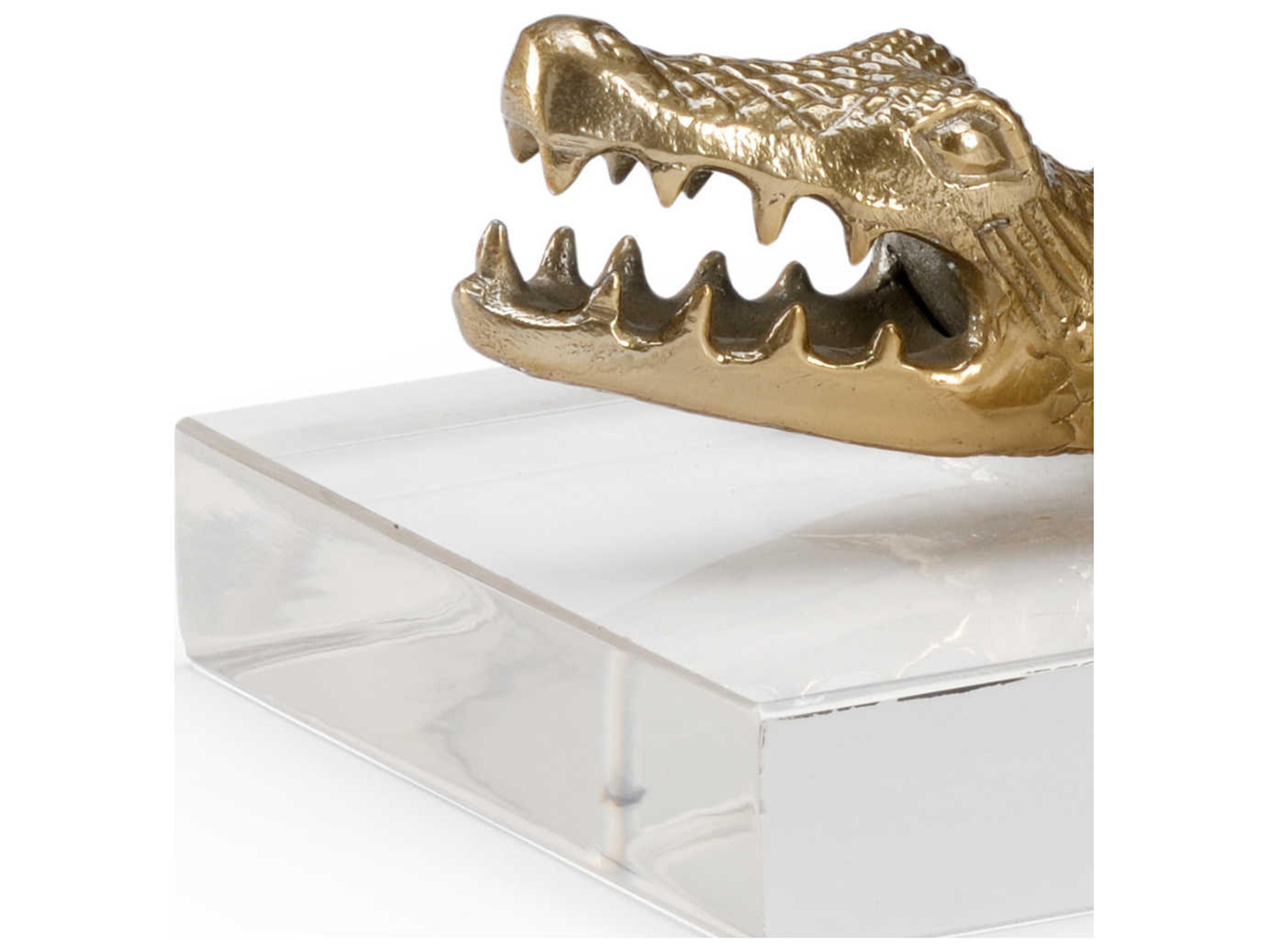Wildwood Croc Of Brass Sculpture