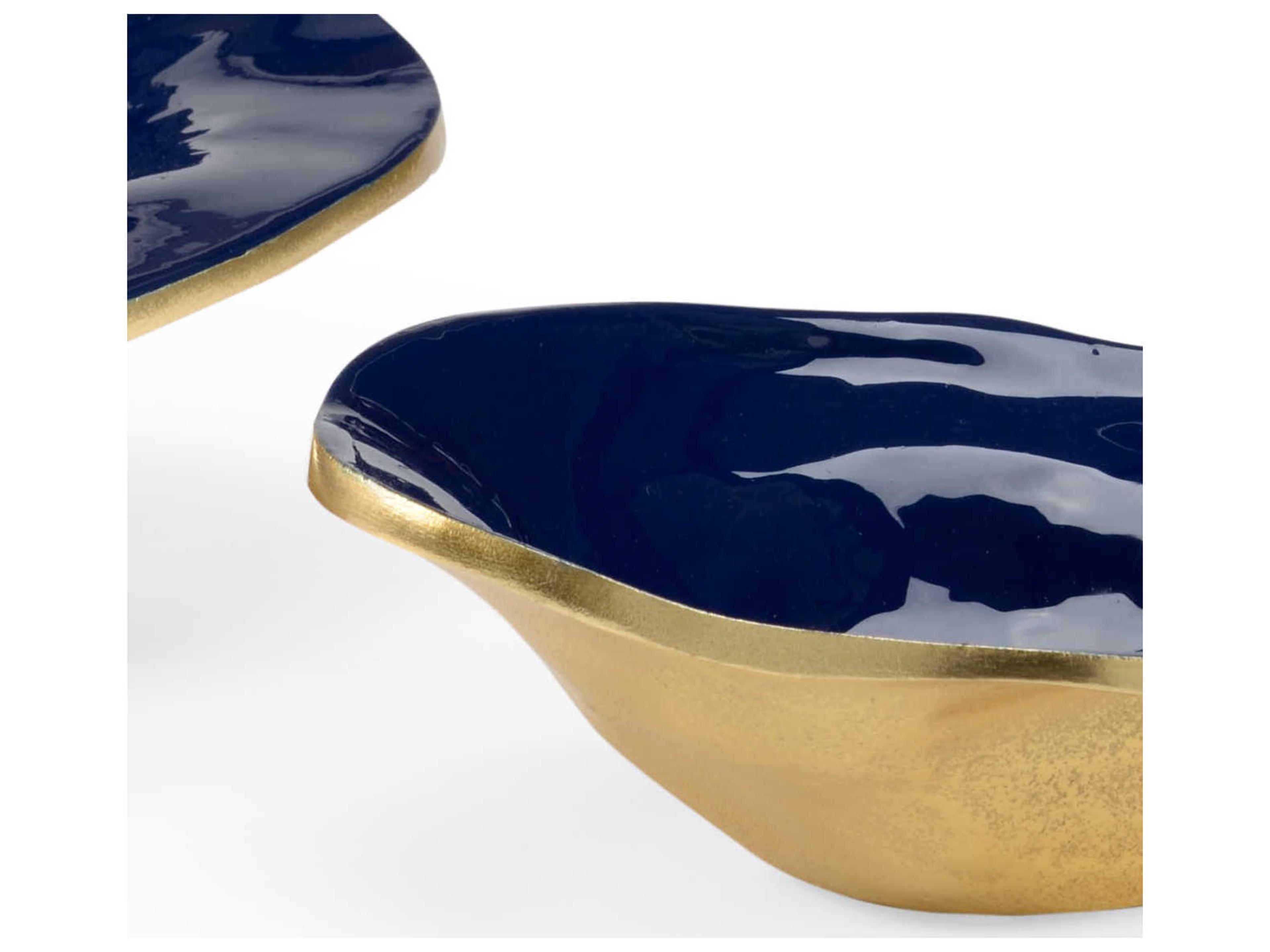 Wildwood Waving Edge Blue Bowls Set of 2