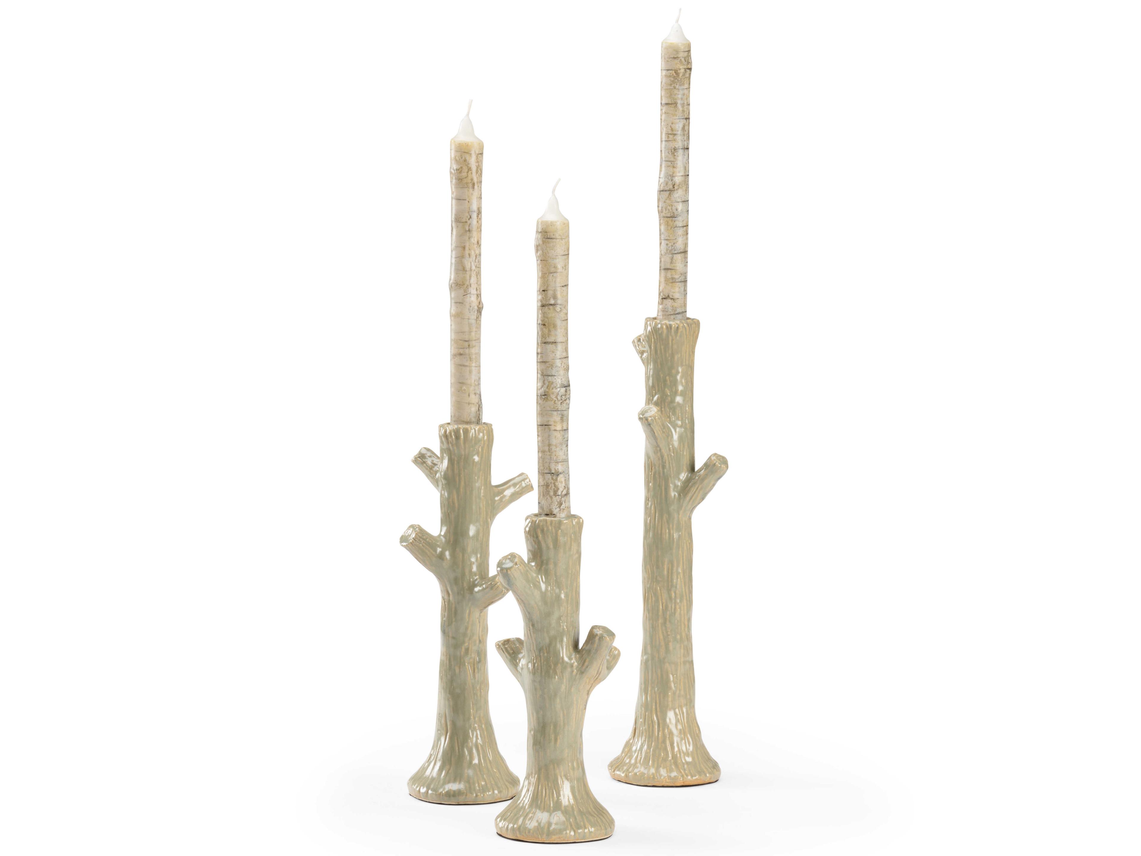 Wildwood Faux Bois Candleholder Set of 3