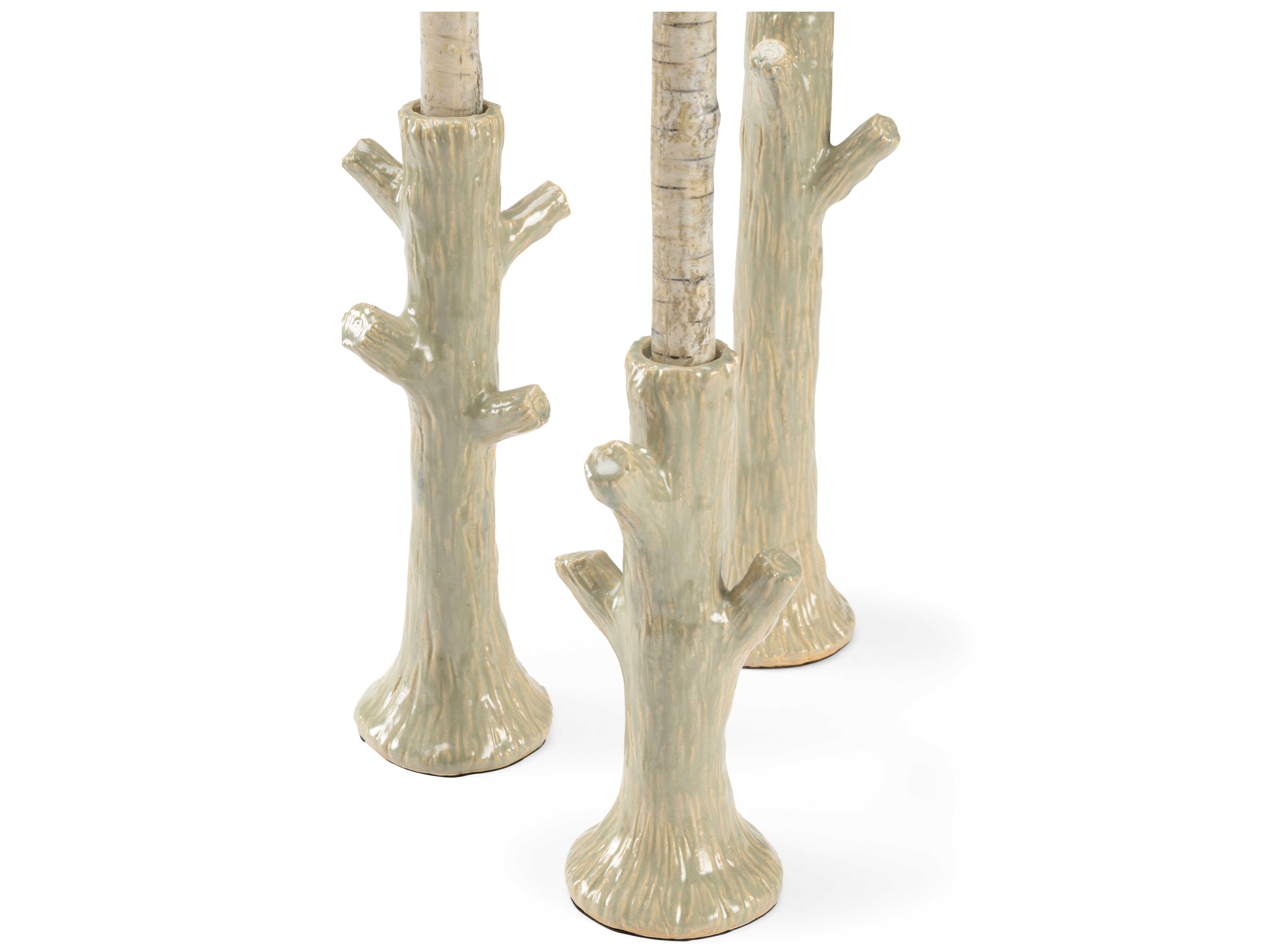 Wildwood Faux Bois Candleholder Set of 3