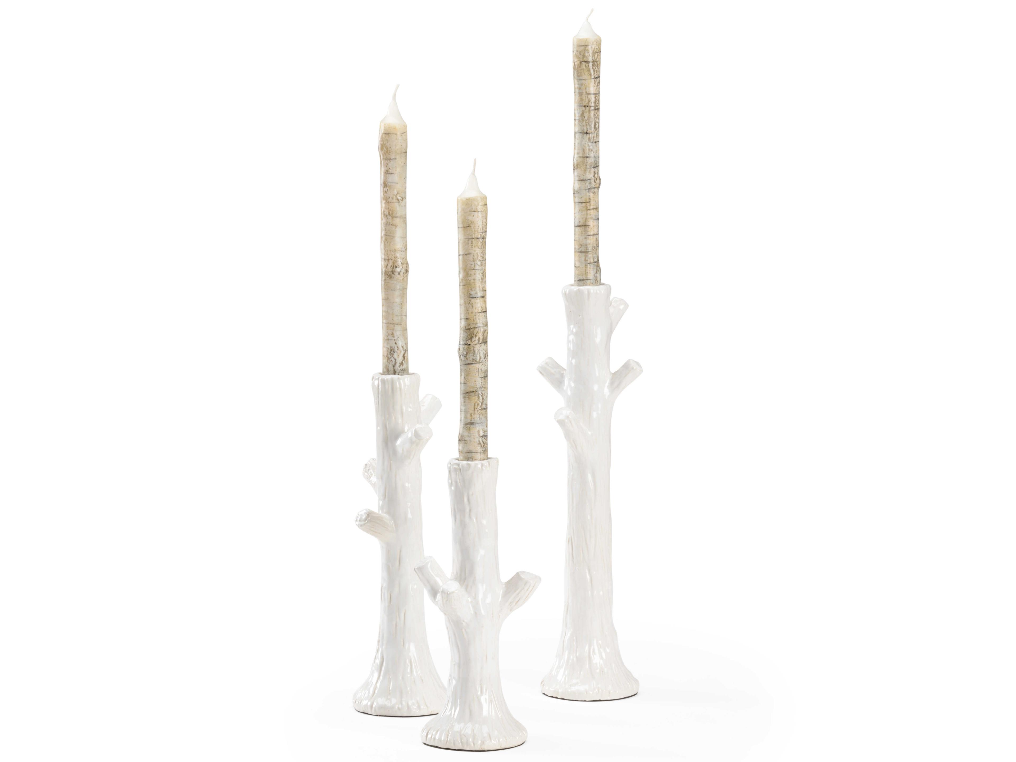 Wildwood Faux Bois Candleholder Set of 3