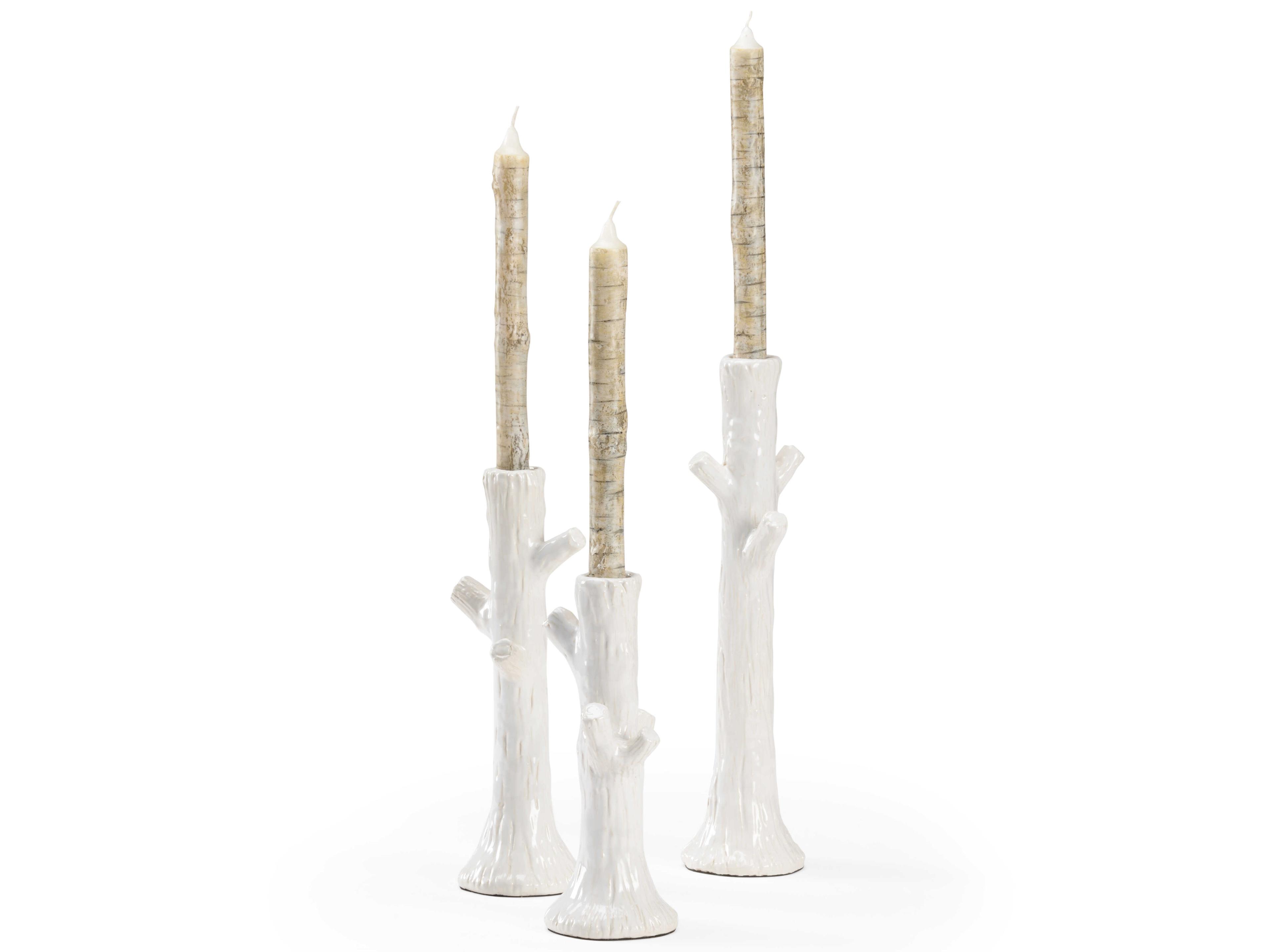 Wildwood Faux Bois Candleholder Set of 3